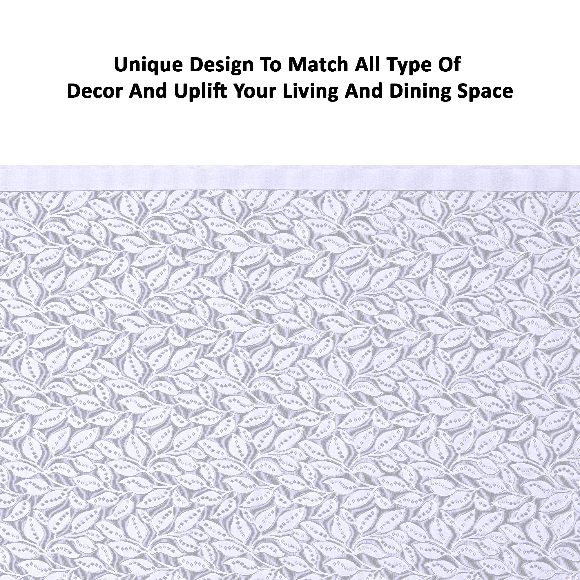 Kuber Industries Center  Dining Table Cover 4 Seater  For Teapoy Computer  Office Table ClothSheet  40x60 Inch  Tree Vine Net Design -Grey