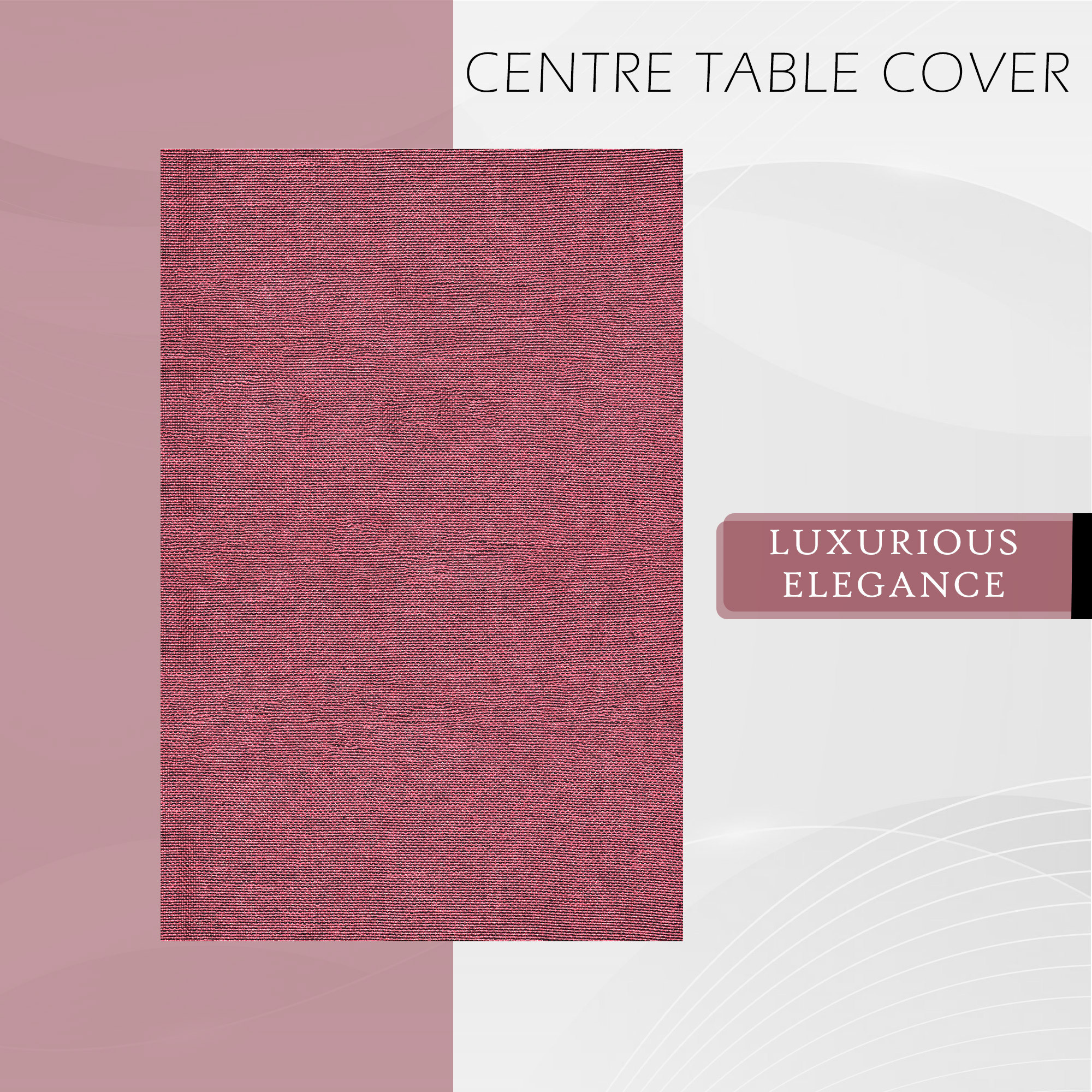Kuber Industries Center Table Cover  40x60 Inch  4 Seater Kitchen Table Cloth  Jute Fabric Table Cloth  Tabletop Cover  Tea Table Cover  Decorative Table Cover  Study Table Cloth  Maroon