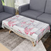 Center Table Cover | 40x60 Inch | 4 Seater Kitchen Table Cloth | Tabletop Cover | Decorative Table Cover | Tea Table Cover | PVC Table Cloth | Pink Flower Design | Grey
