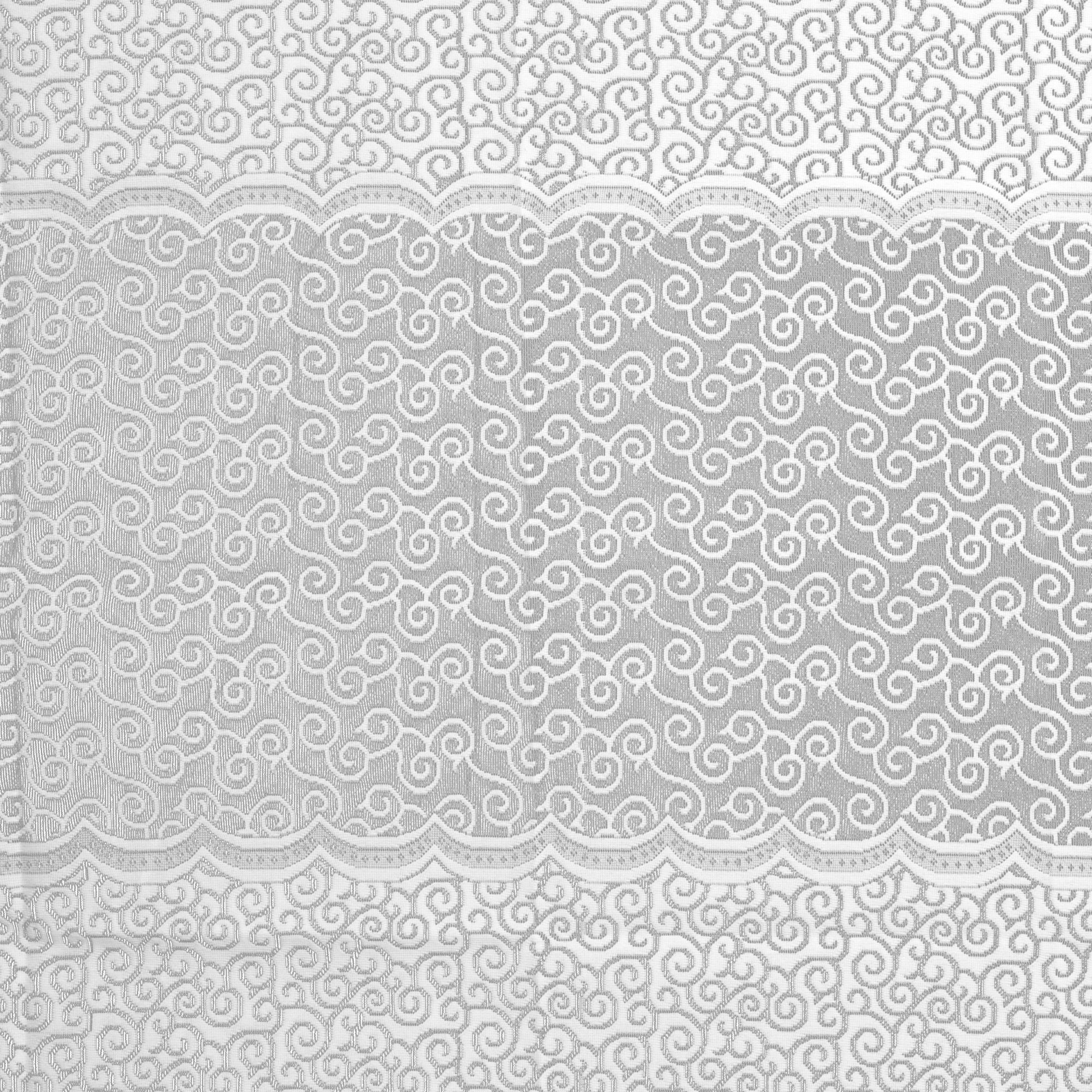 Kuber Industries Center Table Cover  40x60 Inch  4-Seater Tabe Cover  Net Table Cloth Cover  Coffee Table Cover  Table Protector Cover for Kitchen  Zig Zag Print  CTC  White