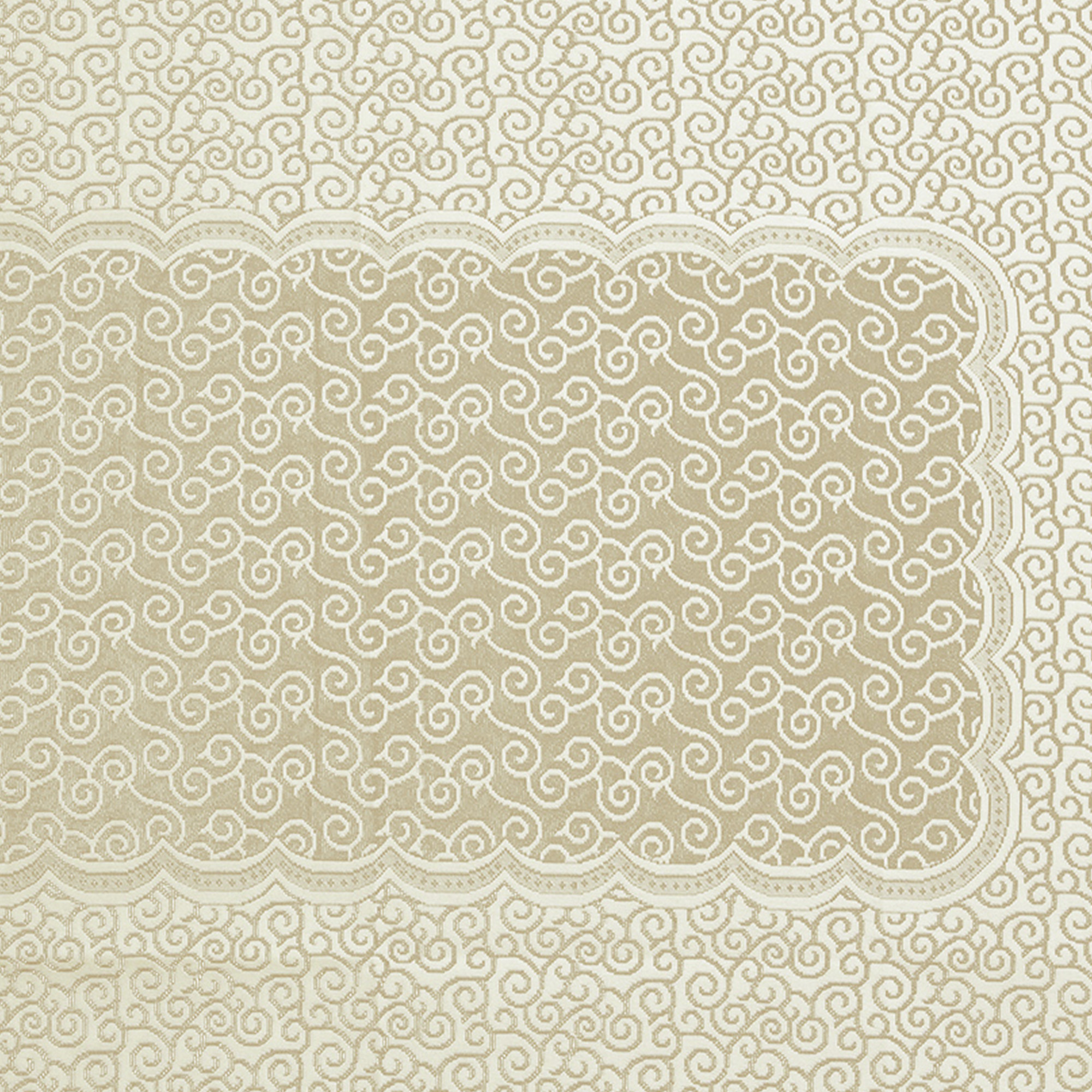 Kuber Industries Center Table Cover  40x60 Inch  4-Seater Tabe Cover  Net Table Cloth Cover  Coffee Table Cover  Table Protector Cover for Kitchen  Zig Zag Print  CTC  Cream