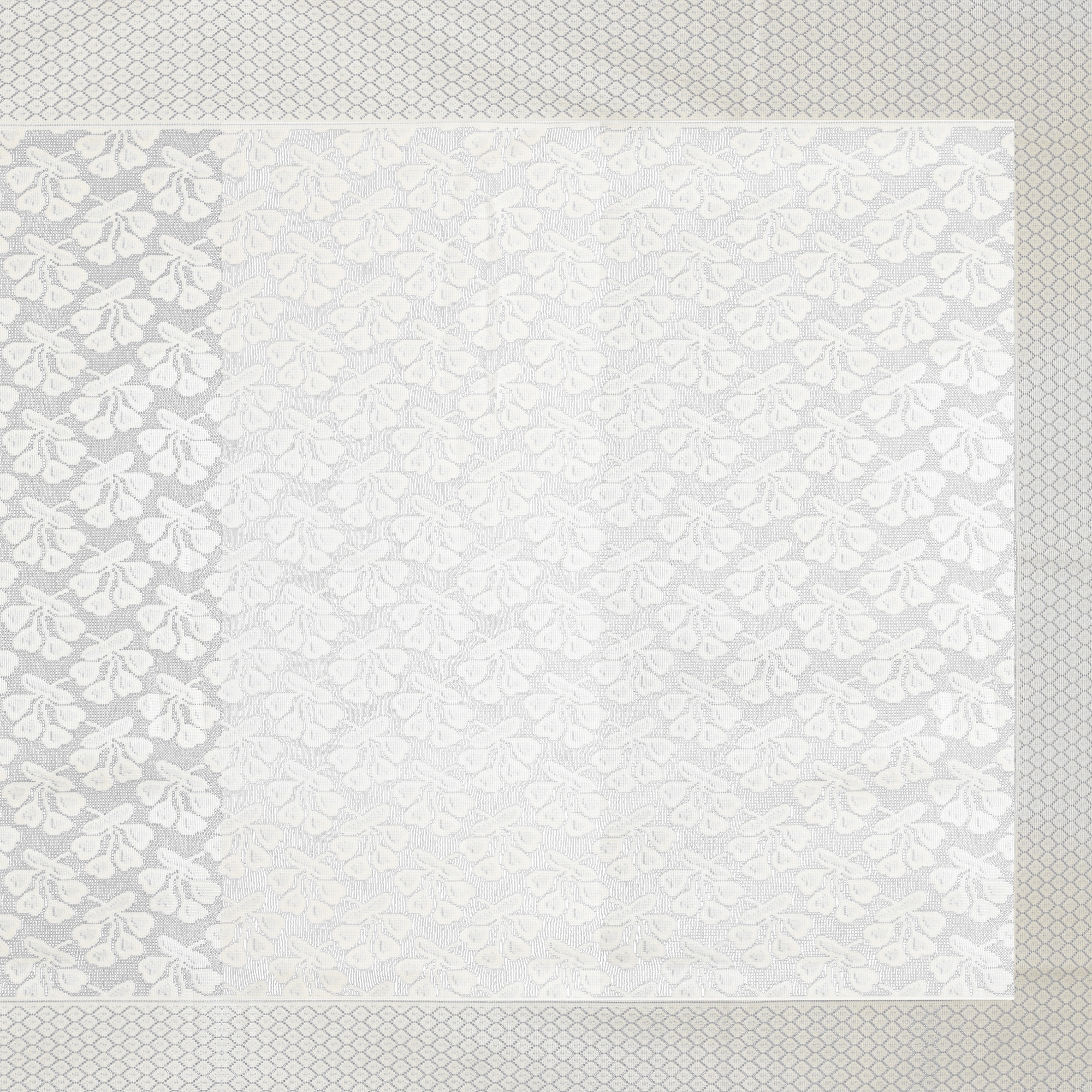 Kuber Industries Center Table Cover  40x60 Inch  4-Seater Tabe Cover  Net Table Cloth Cover  Coffee Table Cover  Table Protector Cover for Kitchen  Plain Leonardo Flower Print  CTC  Cream