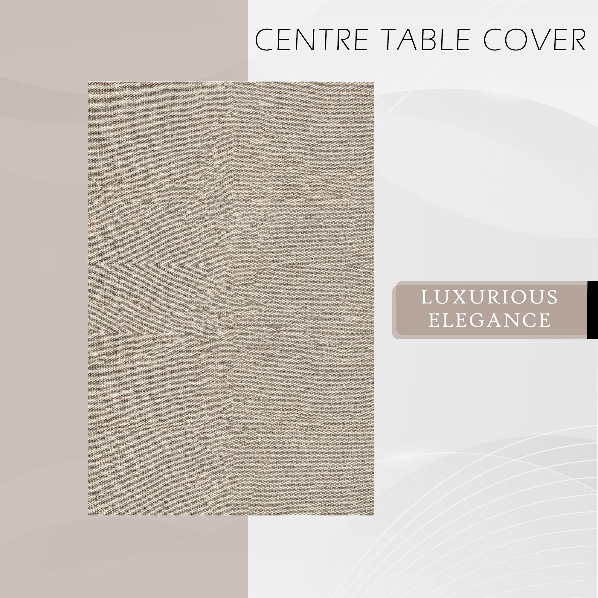 Kuber Industries Center Table Cover  40x60 Inch  Decorative Table Cover  4 Seater Kitchen Table Cloth  Jute Fabric Table Cloth  Tabletop Cover  Tea Table Cover  Study Table Cloth  Cream