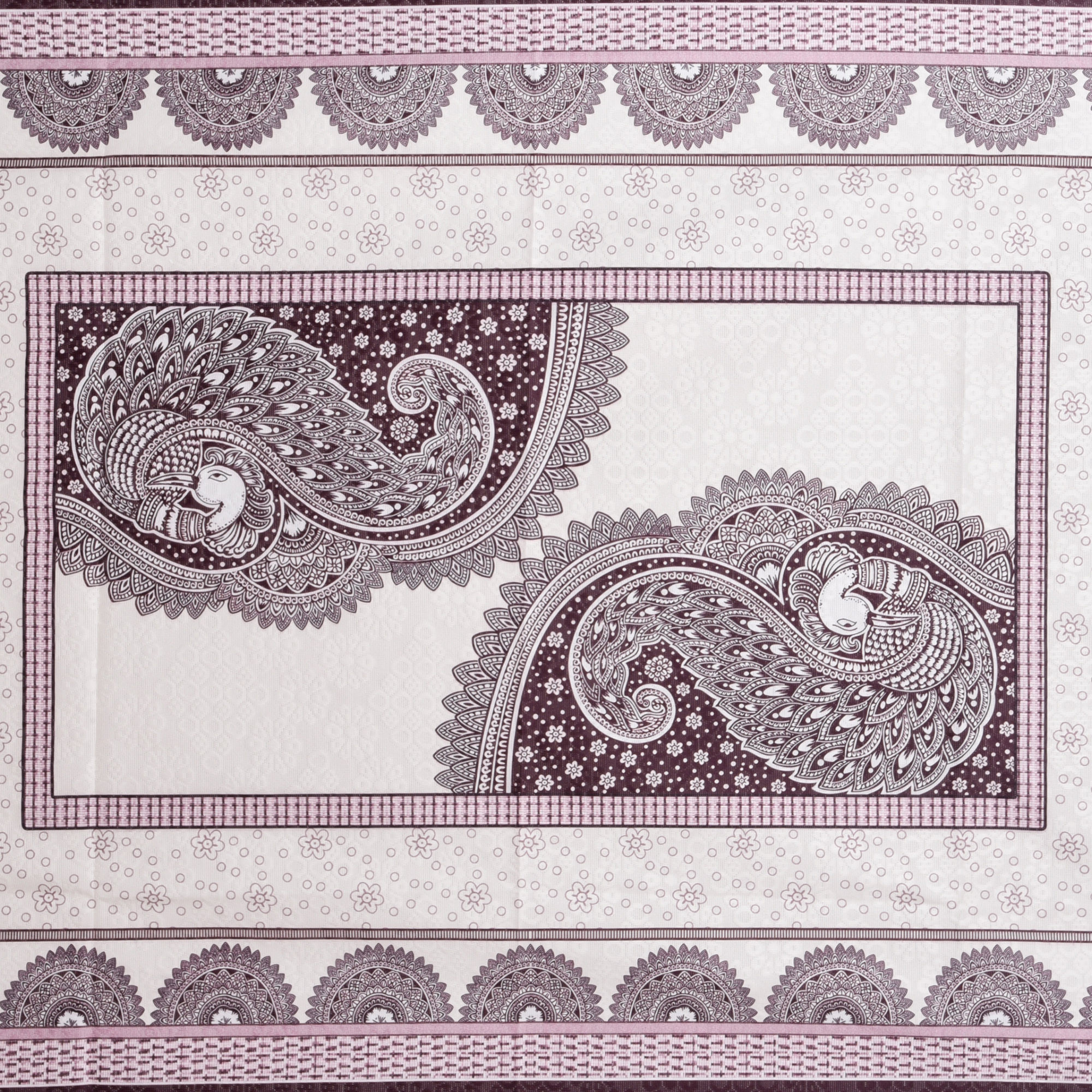 Kuber Industries Center Table Cover  40x60 Inch  Indoor  Outdoor Table Cover  Net 4 Seater Table Cover  Table Protector Cover for Home  Mor Digital Print-837  CTC  Purple