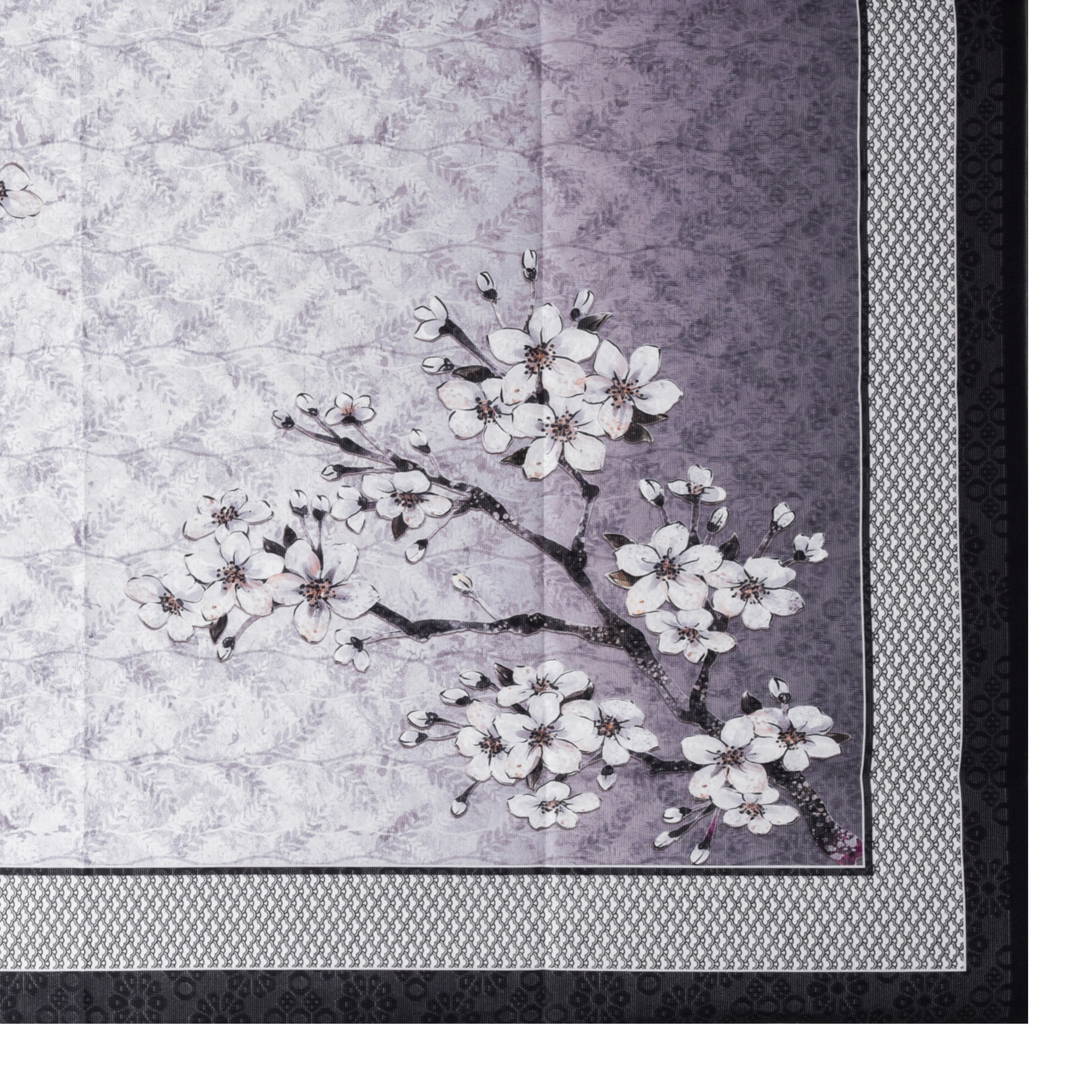 Kuber Industries Center Table Cover  40x60 Inch  Indoor  Outdoor Table Cover  Net 4 Seater Table Cover  Table Protector Cover for Home  Flower Digital Print-637  CTC  Grey  White