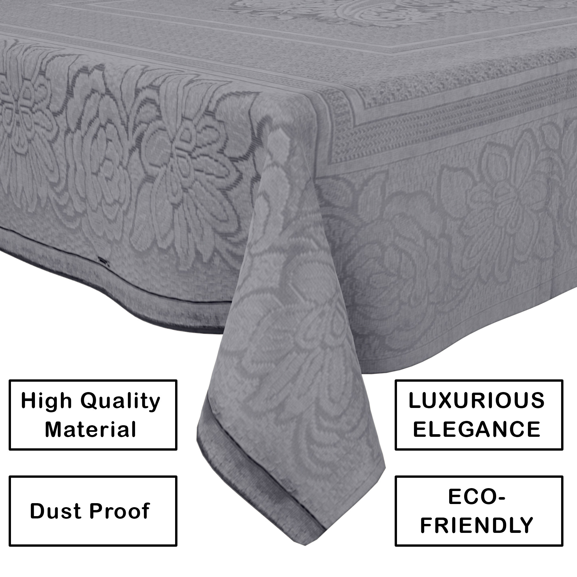 Kuber Industries Center Table Cover  40x60 Inch  Indoor  Outdoor Table Cover  Net 4 Seater Table Cover  Coffee Table Cover  Table Protector Cover  Sun-Shine Print  CTC  Grey