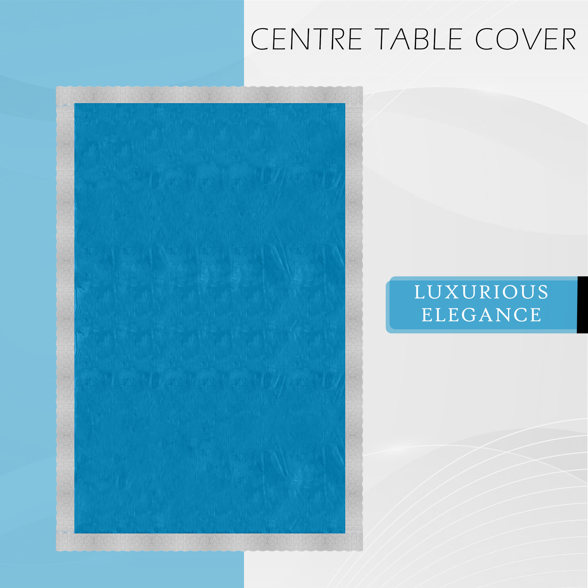 Kuber Industries Center Table Cover  40x60 Inch  Tabletop Cover  Tea Table Cover  4 Seater Kitchen Table Cloth  PVC Table Cloth  Decorative Table Cover  Self Design  Green