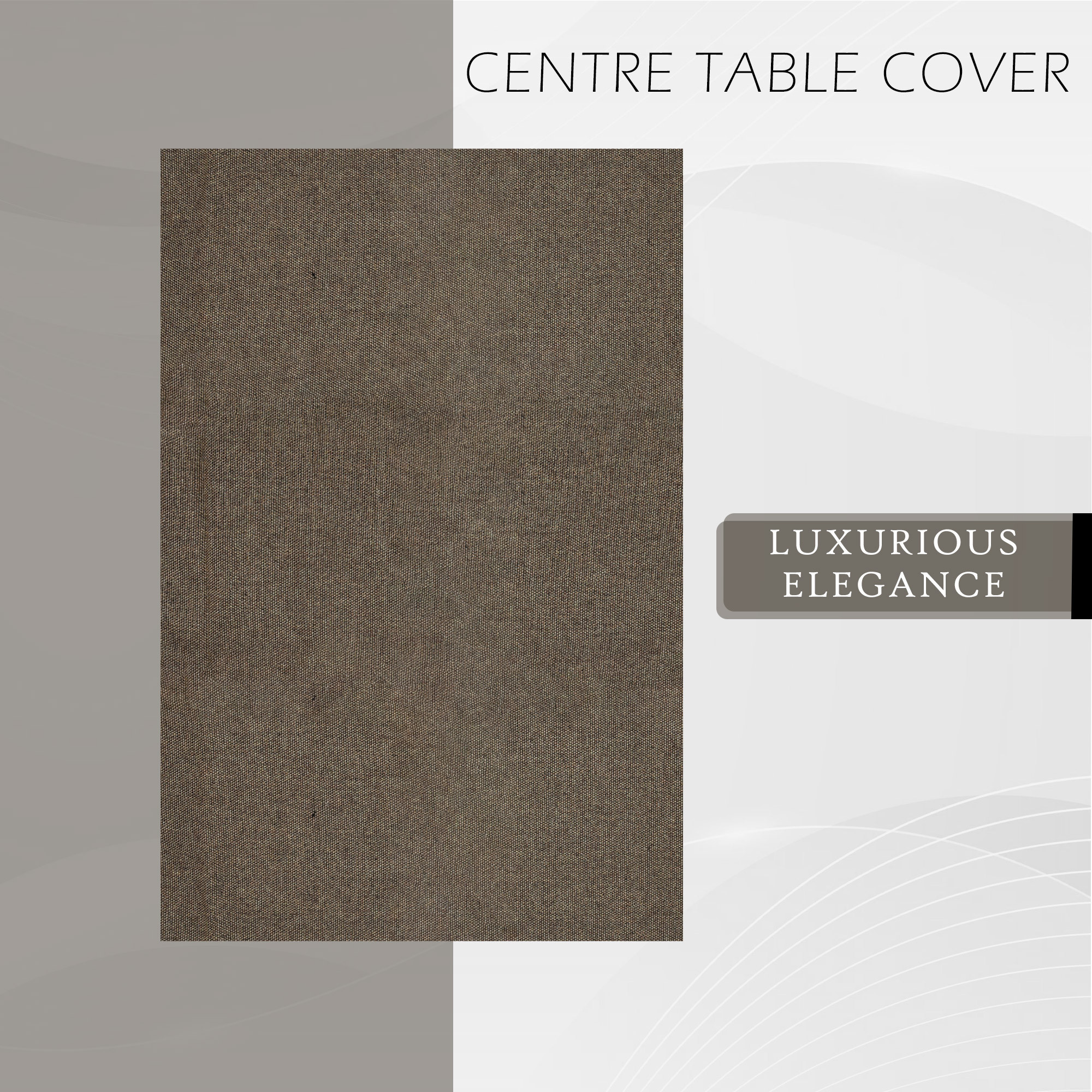 Kuber Industries Center Table Cover  40x60 Inch  Tabletop Cover  Tea Table Cover  Decorative Table Cover  4 Seater Kitchen Table Cloth  Jute Fabric Table Cloth  Study Table Cloth  Brown