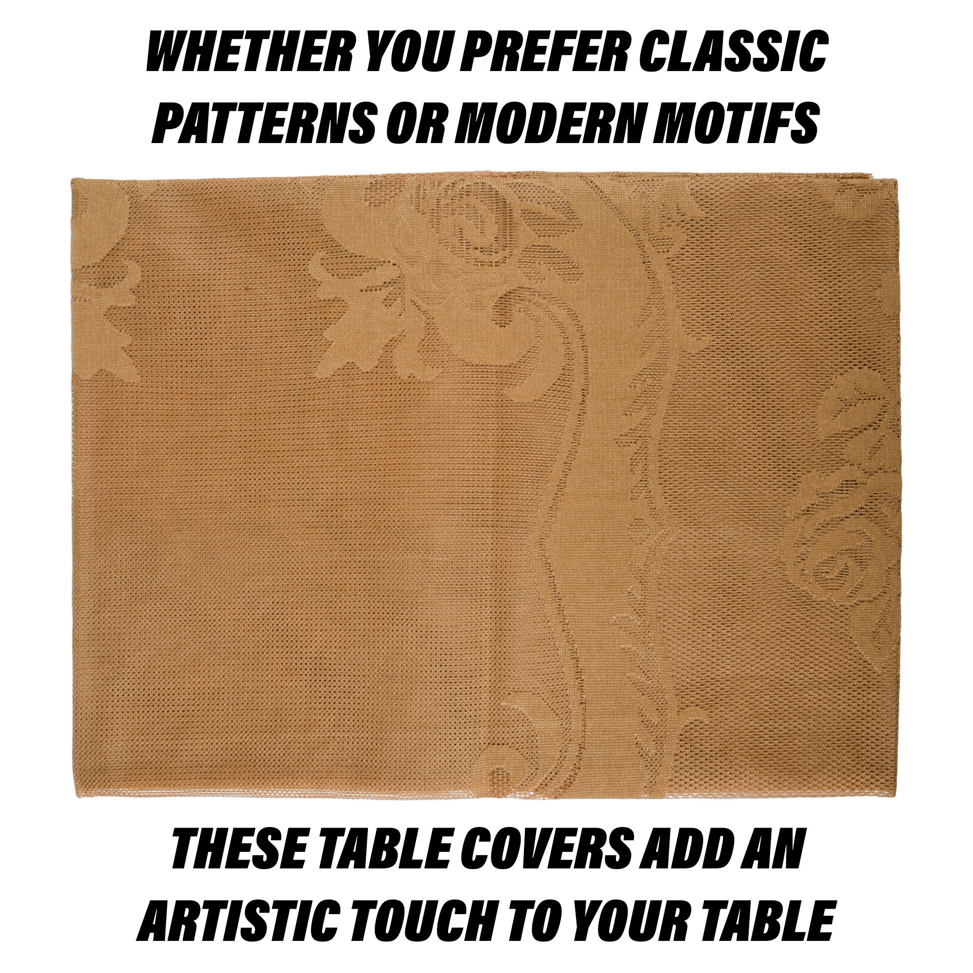 Kuber Industries Center Table Cover | Cotton Table Cloth Cover | 4-Seater Table Cloth | Self Gulmohar Vila Table Cover | Table Protector | Table Cover for Center Table | 40x60 Inch | Brown