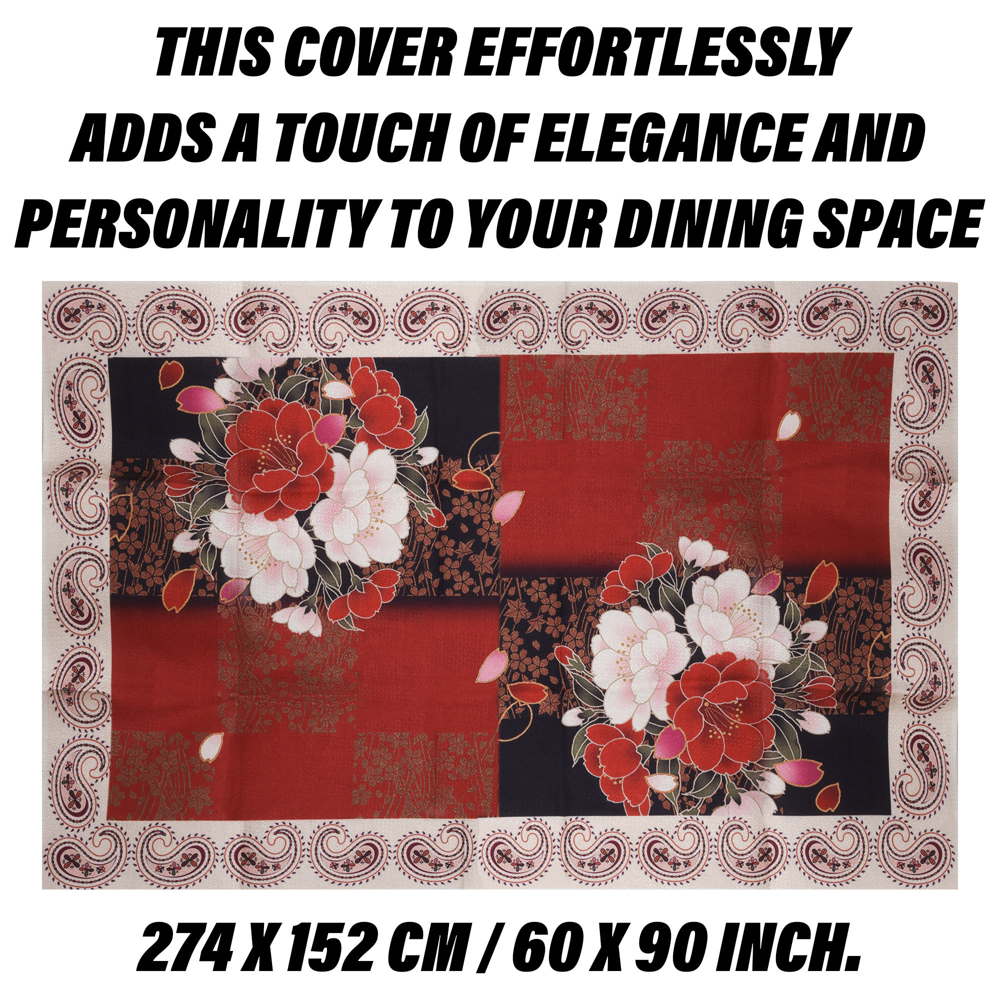 Kuber Industries Center Table Cover | Cotton Table Cover | Carry Print Table Cover | Center Table Cover | Table Cover for Center Table | CTC | 40x60