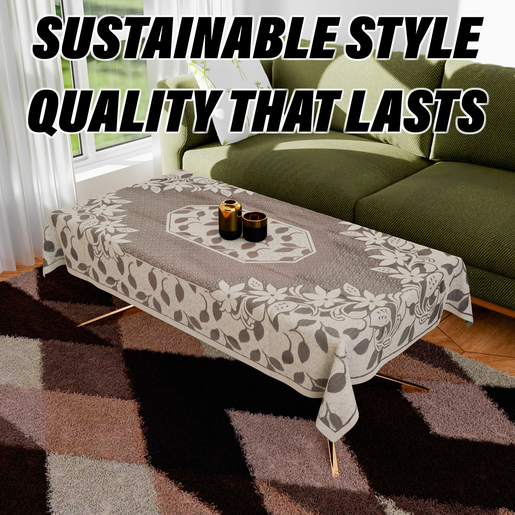 Kuber Industries Center Table Cover  Net Table Cloth Cover  4 Seater Table Cloth  Flower Table Cover  Table Protector  Table Cover for Center Table  40x60 Inch  S21  Maroon