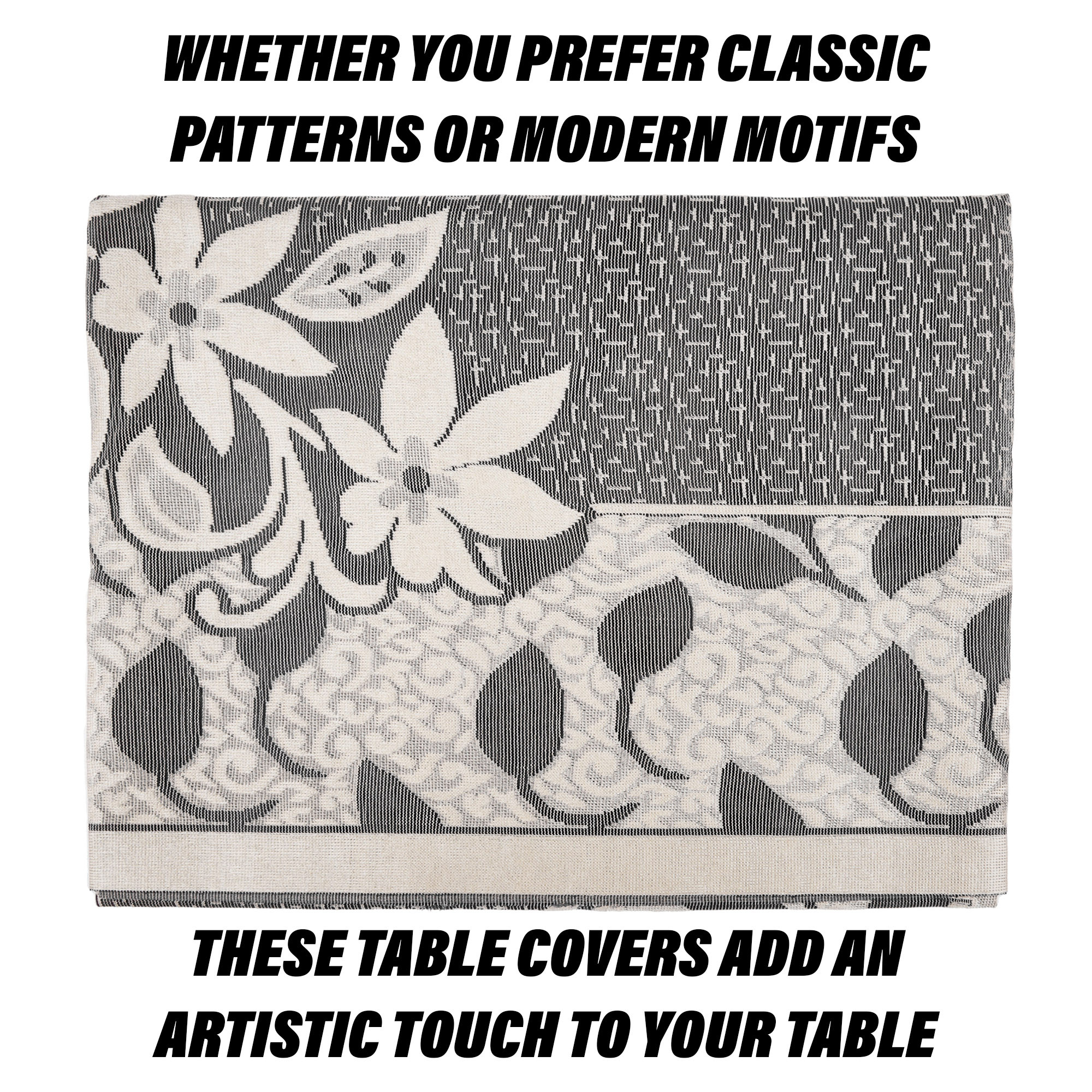 Kuber Industries Center Table Cover  Net Table Cloth Cover  4 Seater Table Cloth  Flower Table Cover  Table Protector  Table Cover for Center Table  40x60 Inch  S21  Cream