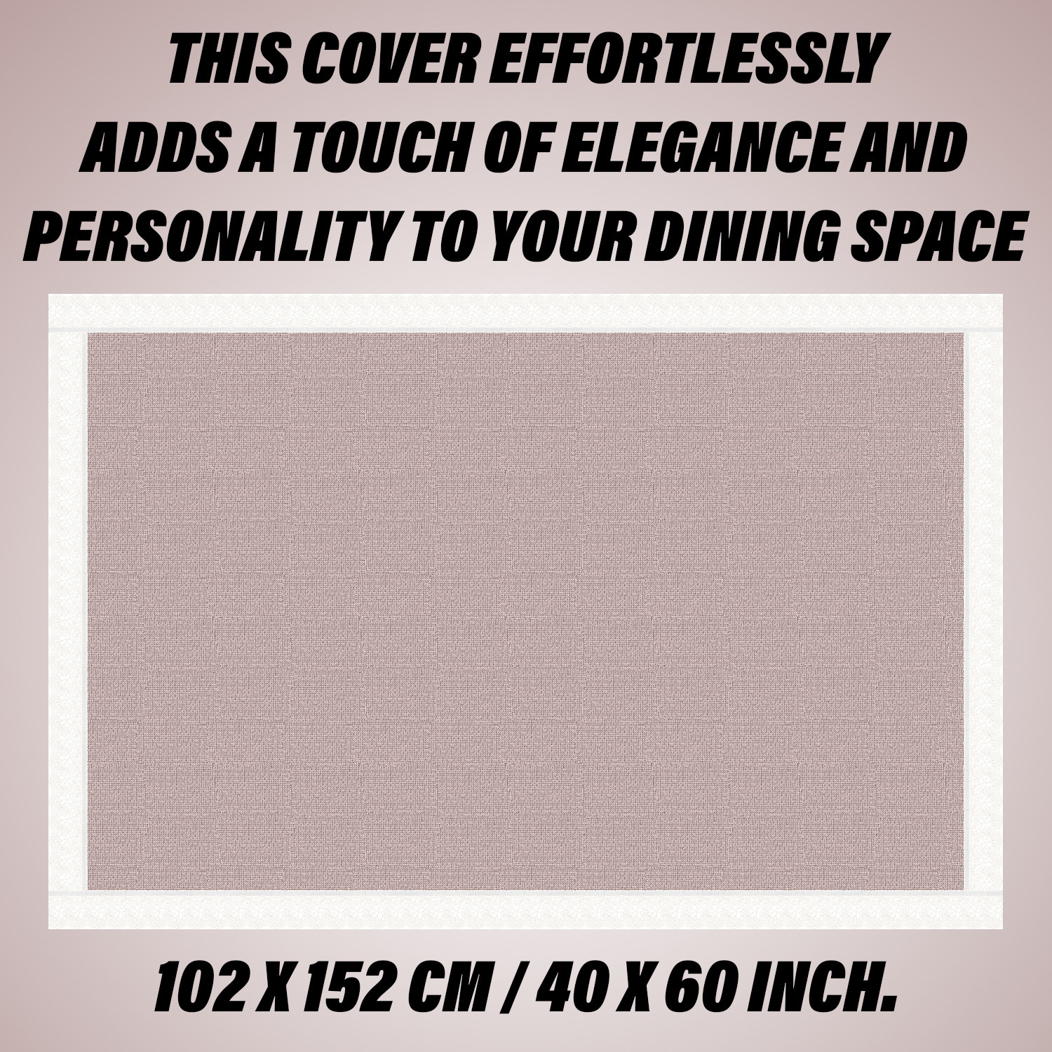 Kuber Industries Center Table Cover | PVC Table Cloth Cover | 4 Seater Table Cloth | Marble Table Cover | Table Protector | Table Cover for Center Table | 40x60 Inch | CTC | Brown
