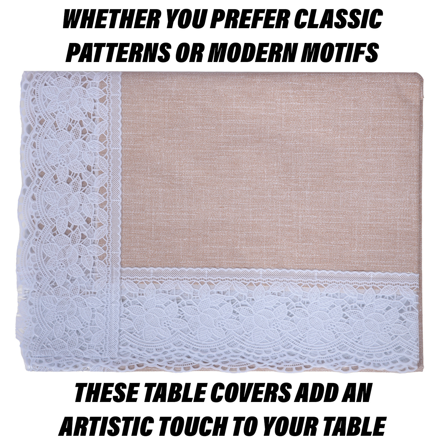 Kuber Industries Center Table Cover | PVC Table Cloth Cover | 4 Seater Table Cloth | Marble Table Cover | Table Protector | Table Cover for Center Table | 40x60 Inch | CTC | Brown