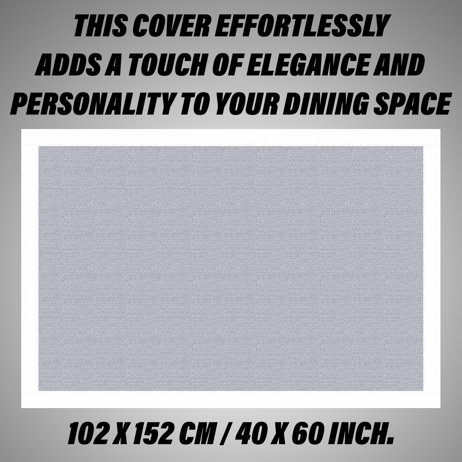 Kuber Industries Center Table Cover | PVC Table Cloth Cover | 4 Seater Table Cloth | Marble Table Cover | Table Protector | Table Cover for Center Table | 40x60 Inch | CTC | Gray