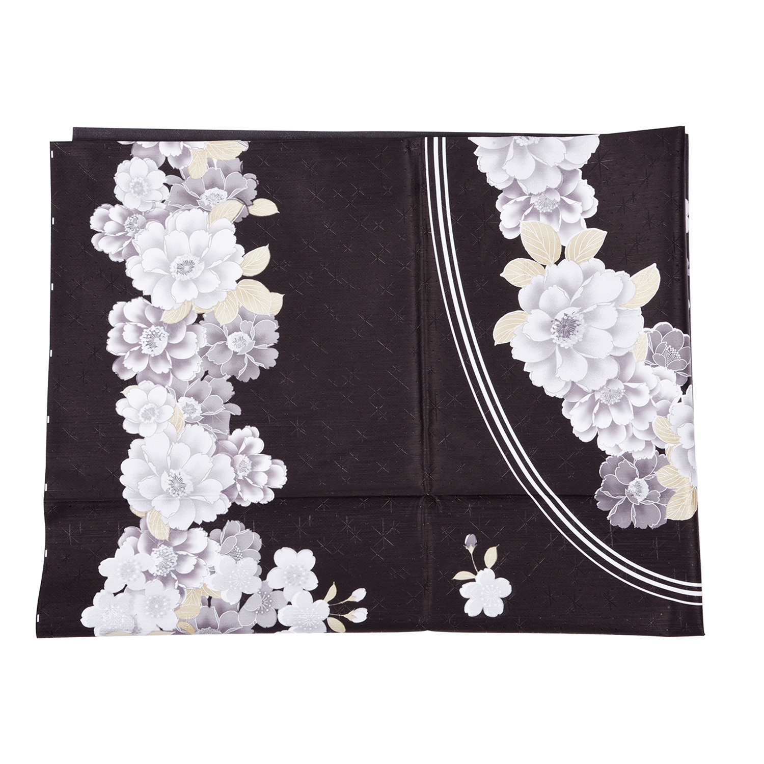 Kuber Industries Center Table Cover | Sigma PVC Flower Center Table Cover | Luxurious Table Protector Cover Without Lace | 40x60 Inch | Black