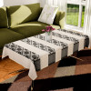 Center Table Cover|Net Table Cloth Dust-Proof Table Cover|Cotton Flower Patta Design Table Cover|40x60 Inch (Brown & Cream)