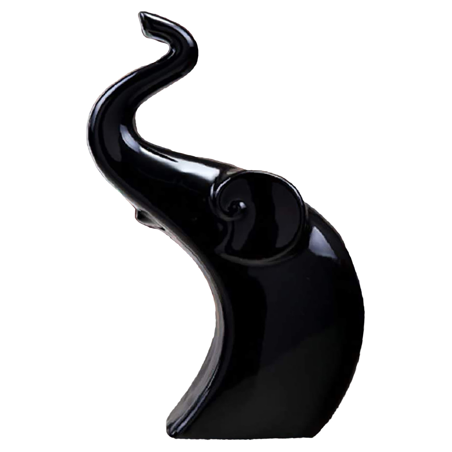 Kuber Industries Ceramic Elephant Couple Figurines Set Idol For Home & office Décor (Red & Black)