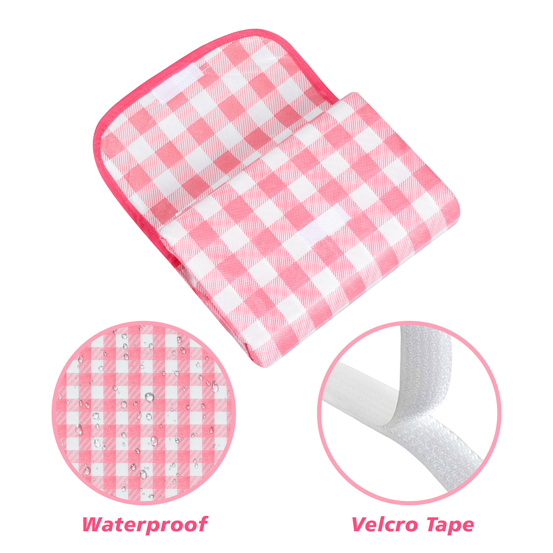 Kuber Industries Chatai Mat  Foldable Chatai for Travel  Sleeping Mat for Floor  Bedsheet  Mattress Protector  Floor Chatai Mat for Yoga  Chatai for Picnic  Check-Design  Pink