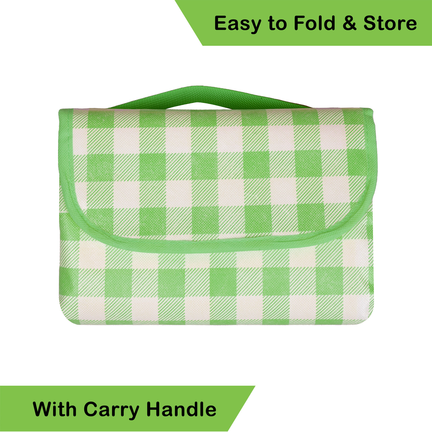Kuber Industries Chatai Mat | Foldable Chatai for Travel | Sleeping Mat for Floor | Bedsheet & Mattress Protector | Floor Chatai Mat for Yoga | Chatai for Picnic | Check-Design | Green