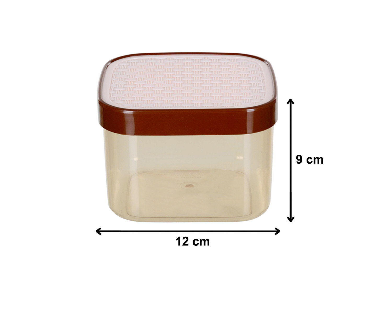 Kuber Industries Check Deisgn Lid  Multi Purpose Plastic Container,1200ml,(White)