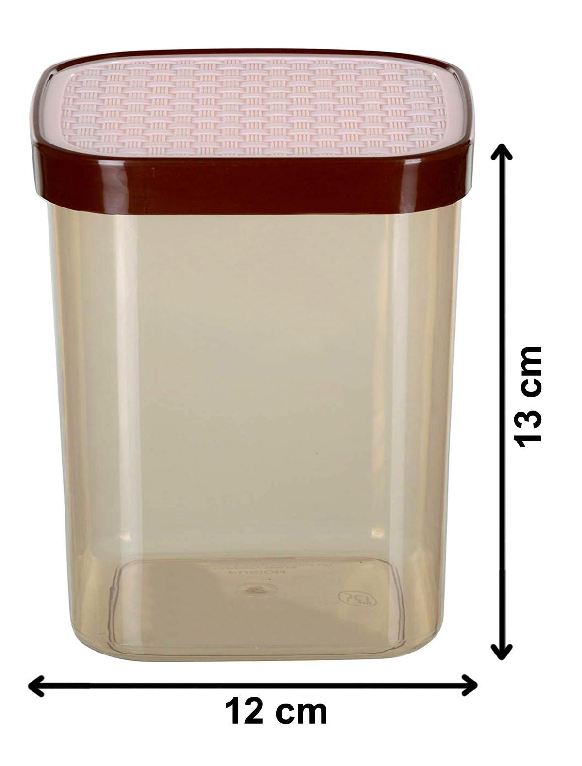 Kuber Industries Check Deisgn Lid  Multi Purpose Plastic Container,1500ml,(White)