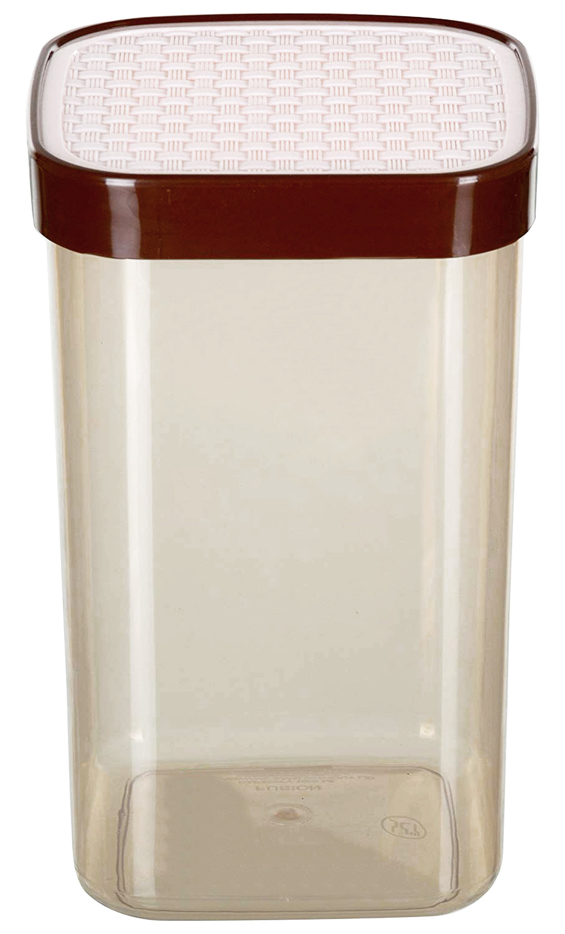 Kuber Industries Check Deisgn Lid  Multi Purpose Plastic Container,2000ml,(White)