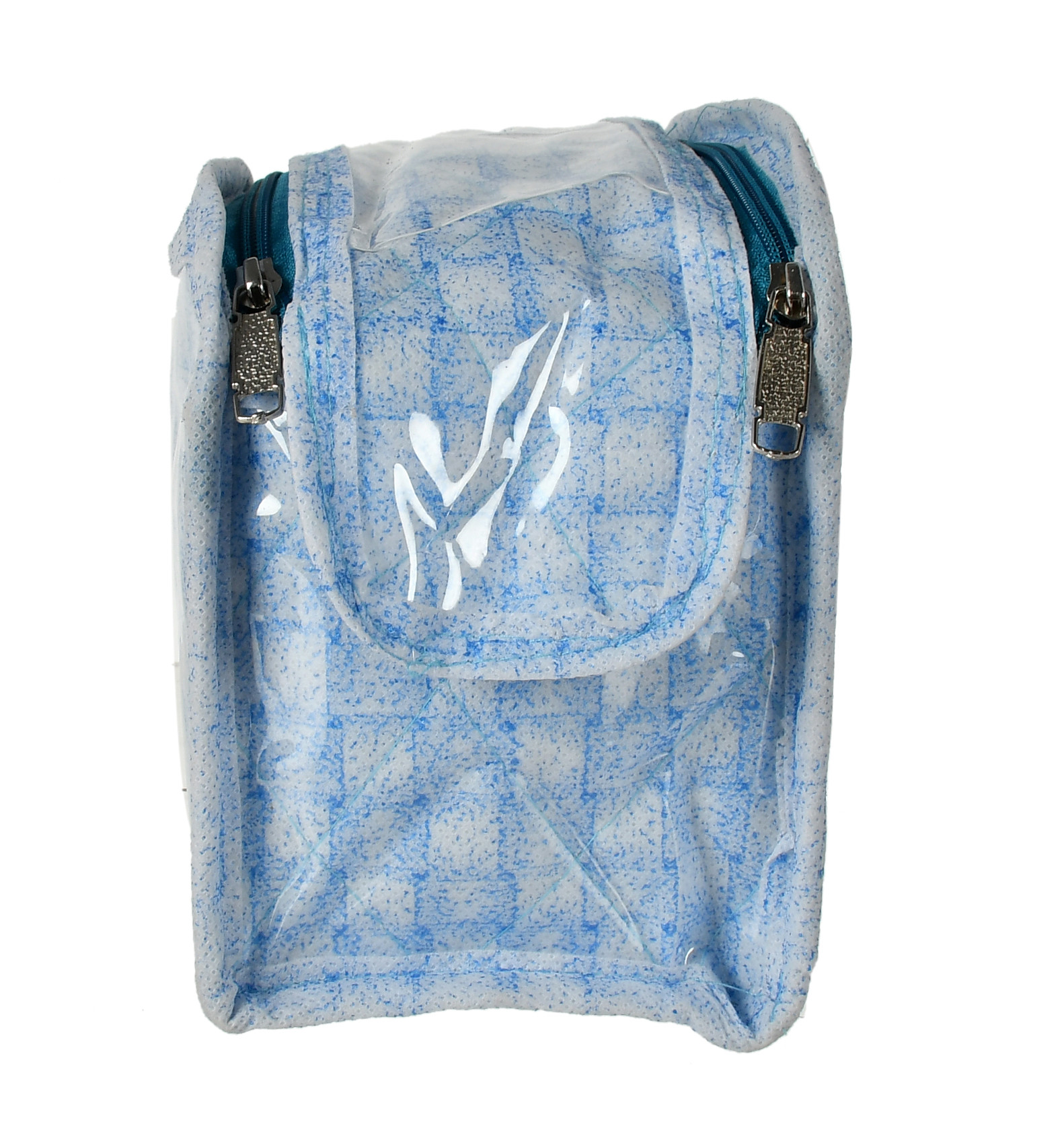 Kuber Industries Check Design Laminated PVC Travel Jewelry Organiser, Jewelry Storage Bags, Makeup Kit for Keeps Lipstics, Earrings, Rings, Bracelet etc (Blue)-HS_38_KUBMART21281