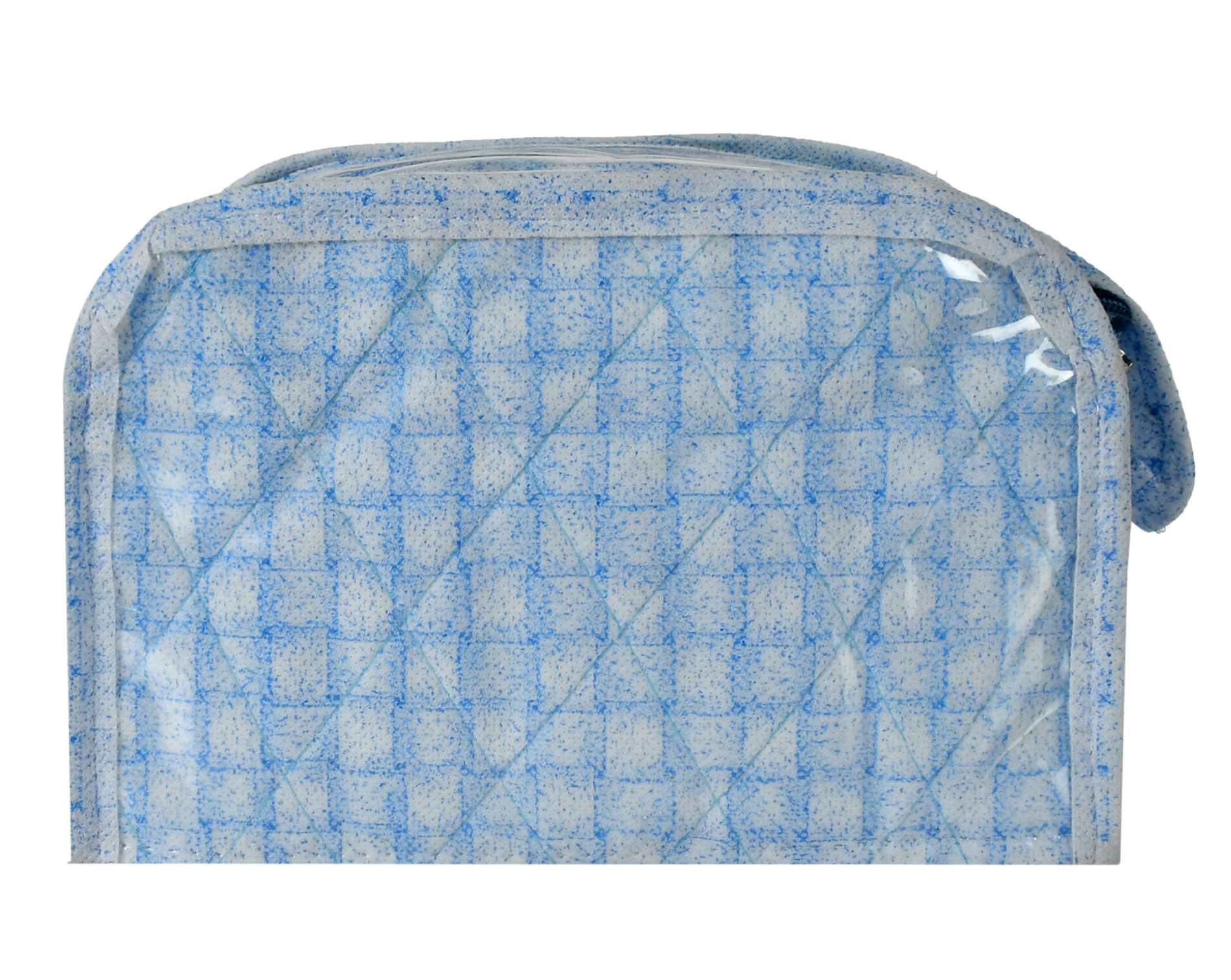 Kuber Industries Check Design Laminated PVC Travel Jewelry Organiser, Jewelry Storage Bags, Makeup Kit for Keeps Lipstics, Earrings, Rings, Bracelet etc (Blue)-HS_38_KUBMART21281