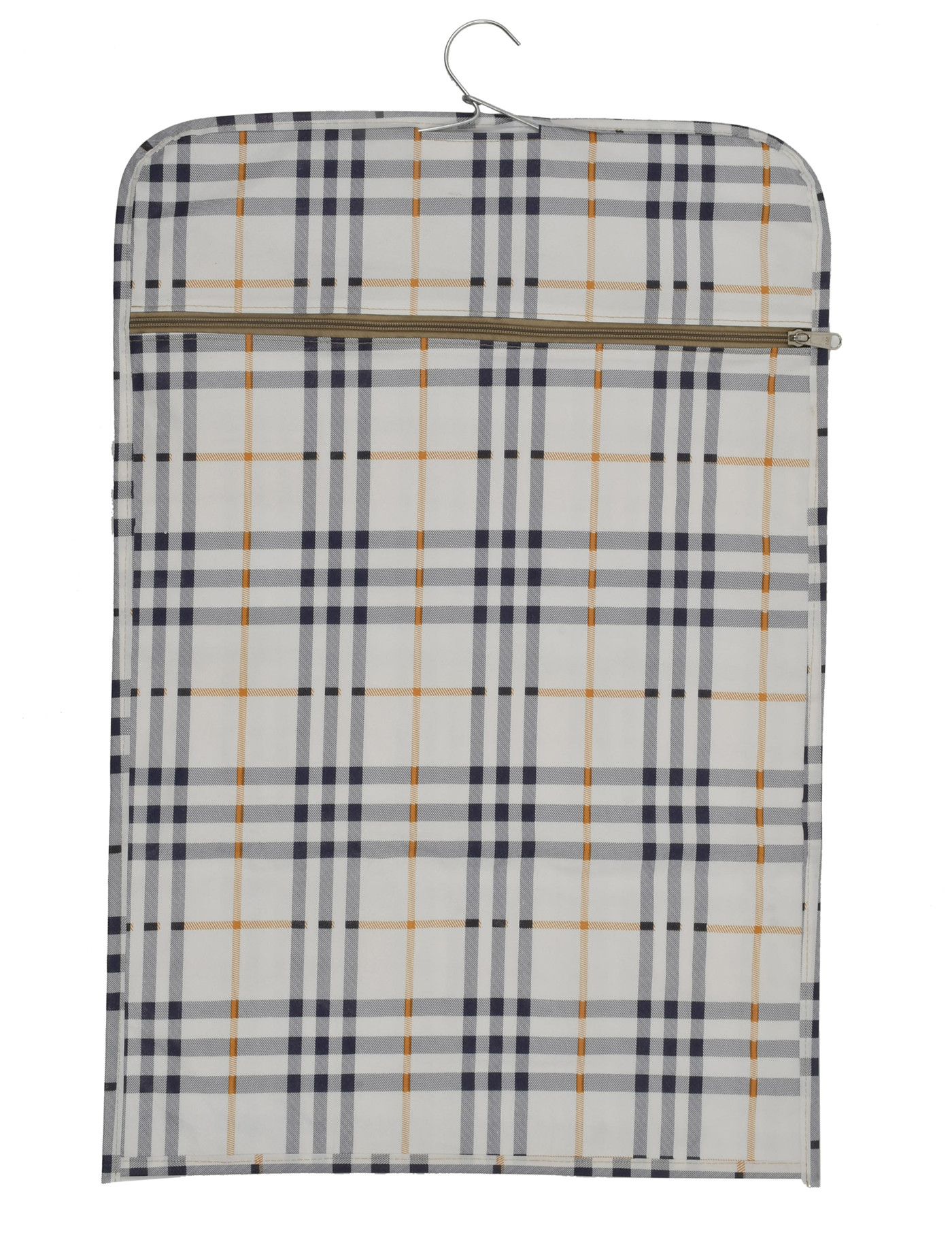 Kuber Industries Check Design Multi Utility Double Sided Hanging Document Organizer for Passport Aadhar, Voter Id, Pan Card With Hanger (Multicolor)-HS40KUBMART23983