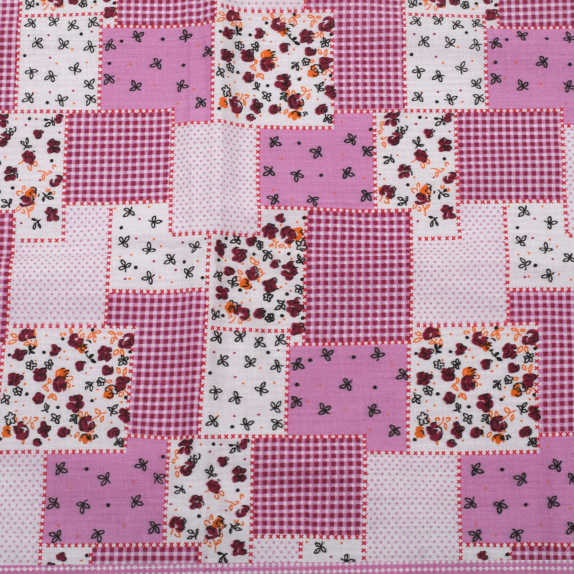 Kuber Industries Check Design Premium Cotton Pillow Covers, 18 x 28 inch,(Pink)