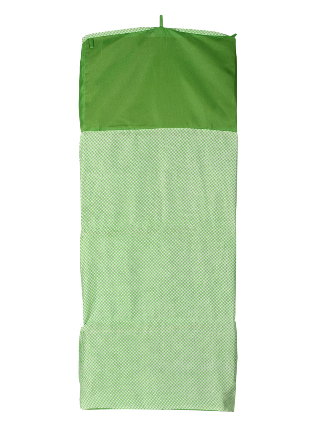 Kuber Industries Check Print 3-Shelf hanging Wardrobe For Kids (Green)