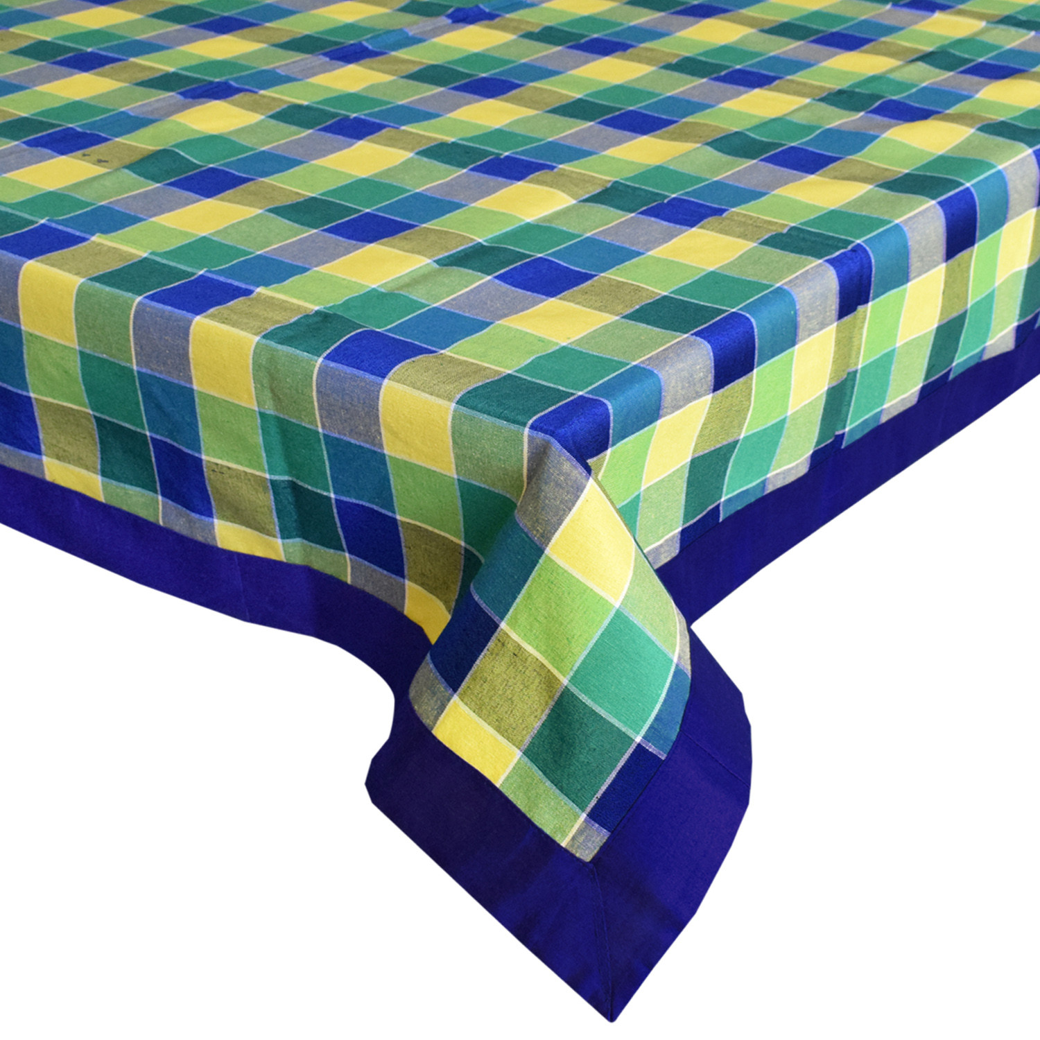 Kuber Industries Check Print Cotton Center Table Cover/Table Cloth For Home Decorative Luxurious 4 Seater, 60