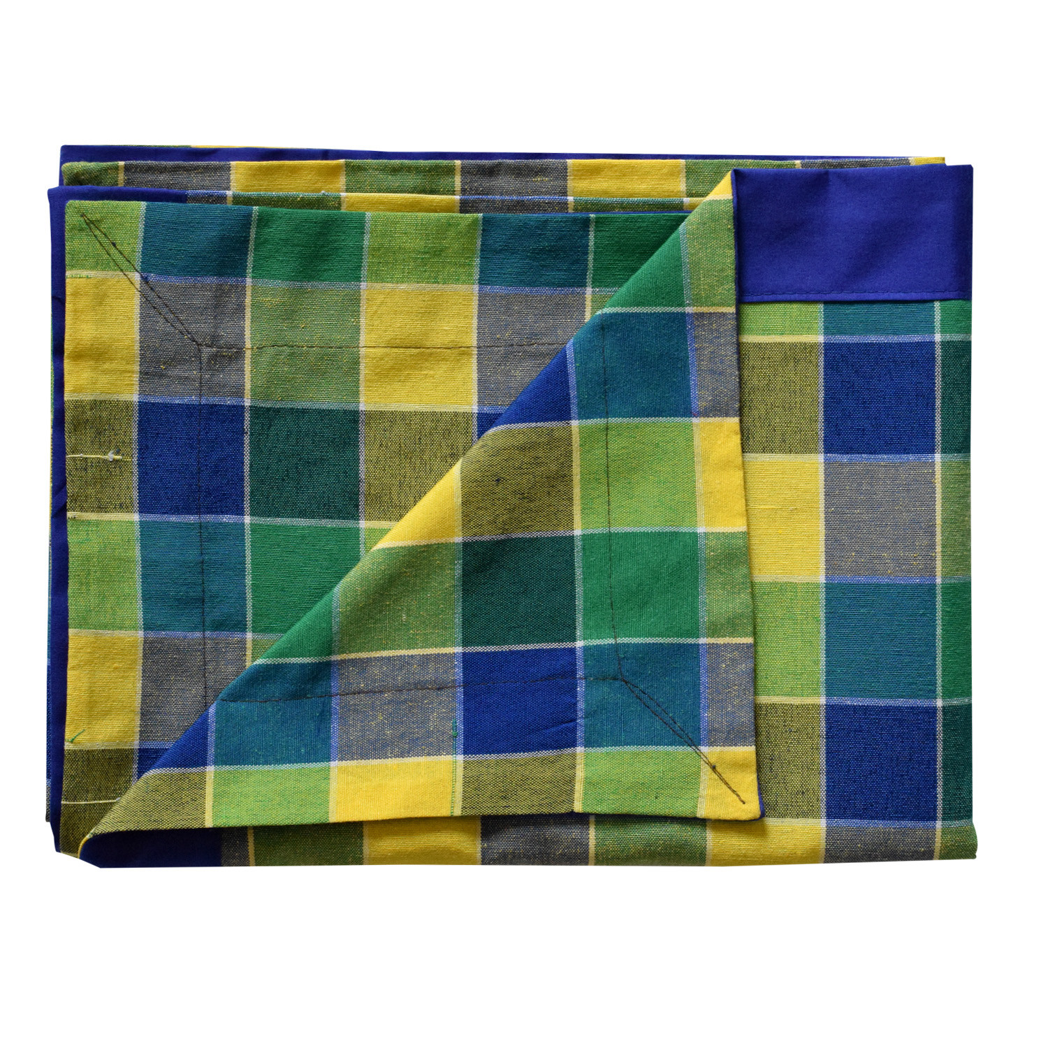 Kuber Industries Check Print Cotton Center Table Cover/Table Cloth For Home Decorative Luxurious 4 Seater, 60