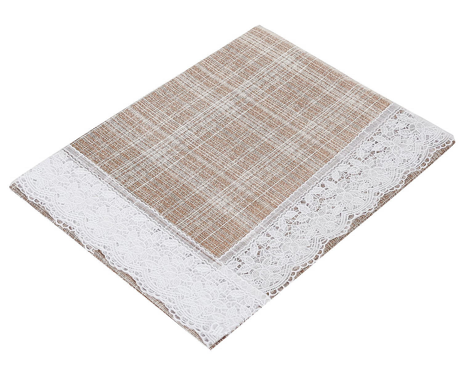 Kuber Industries Check Print PVC Dining Table Cover/Table Cloth For Home Decorative Luxurious 6 Seater, 60