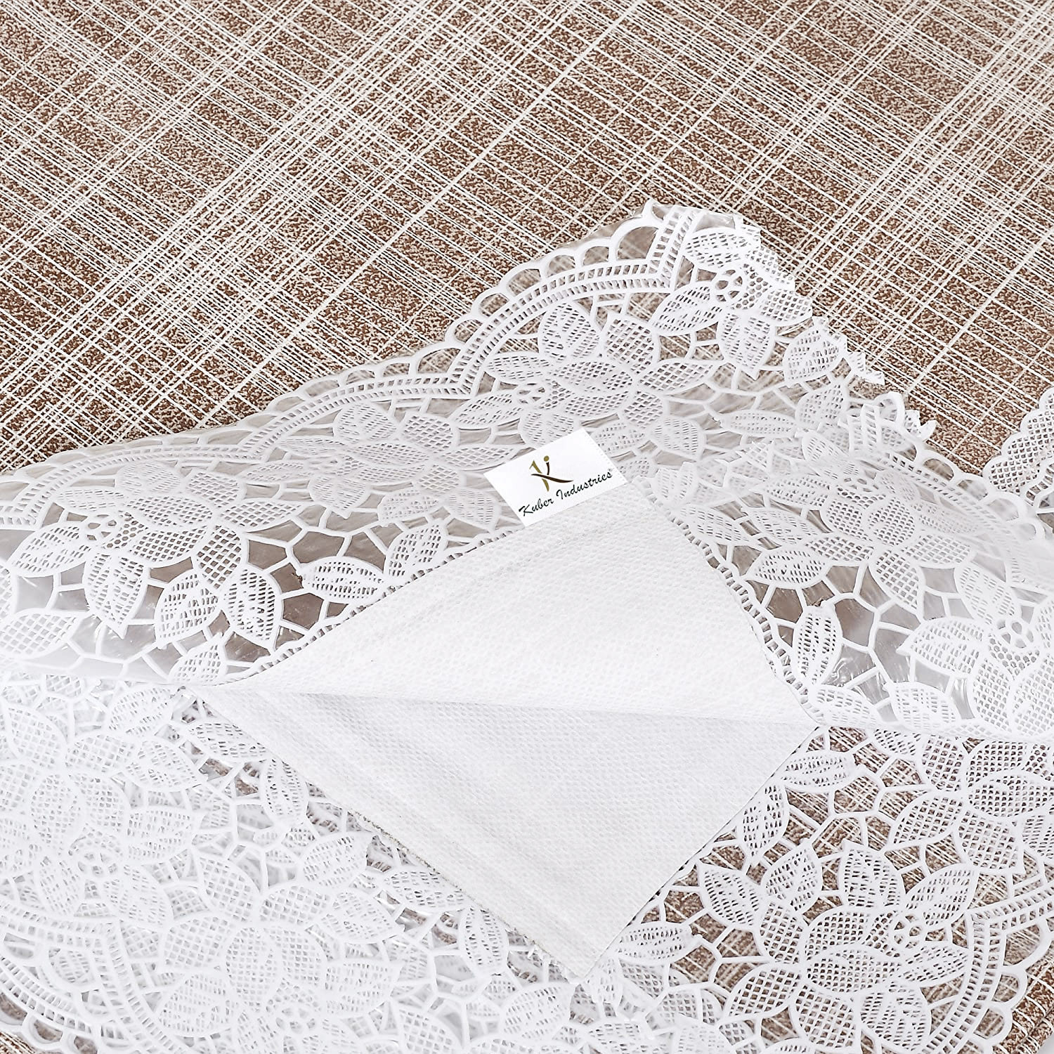 Kuber Industries Check Print PVC Dining Table Cover/Table Cloth For Home Decorative Luxurious 6 Seater, 60
