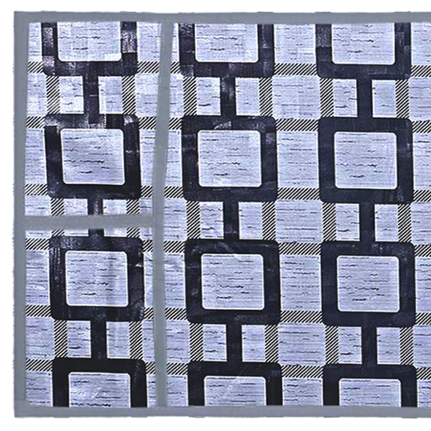 Kuber Industries Check Printed PVC Decorative Microwave Oven Top Cover With 4 Utility Pockets (Grey)