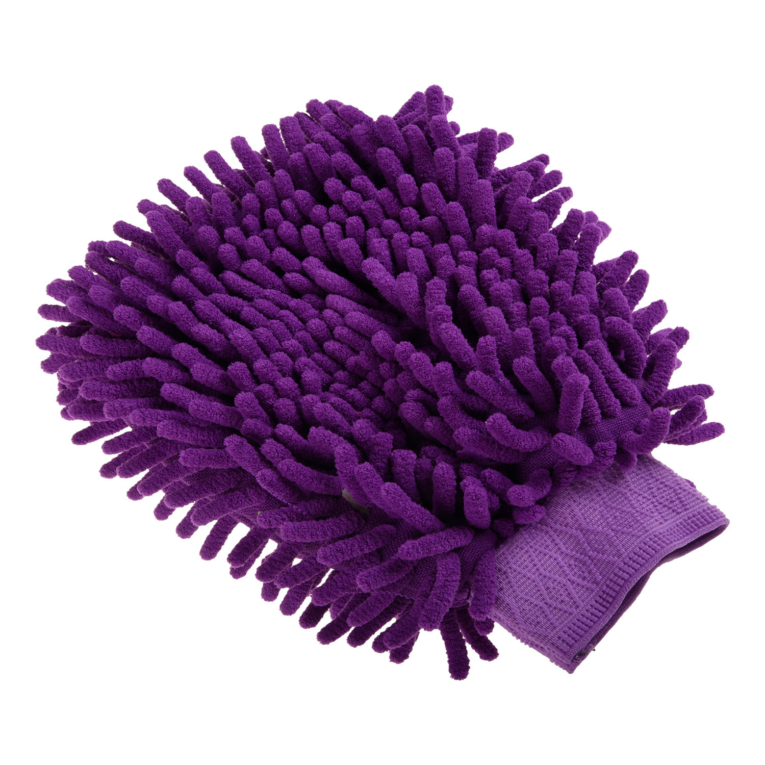Kuber Industries Chenille Mitts|Microfiber Cleaning Gloves|Inside Waterproof Cloth Gloves|100 Gram Weighted Hand Duster|Hand Chenille Gloves For Car|Glass (Purple)
