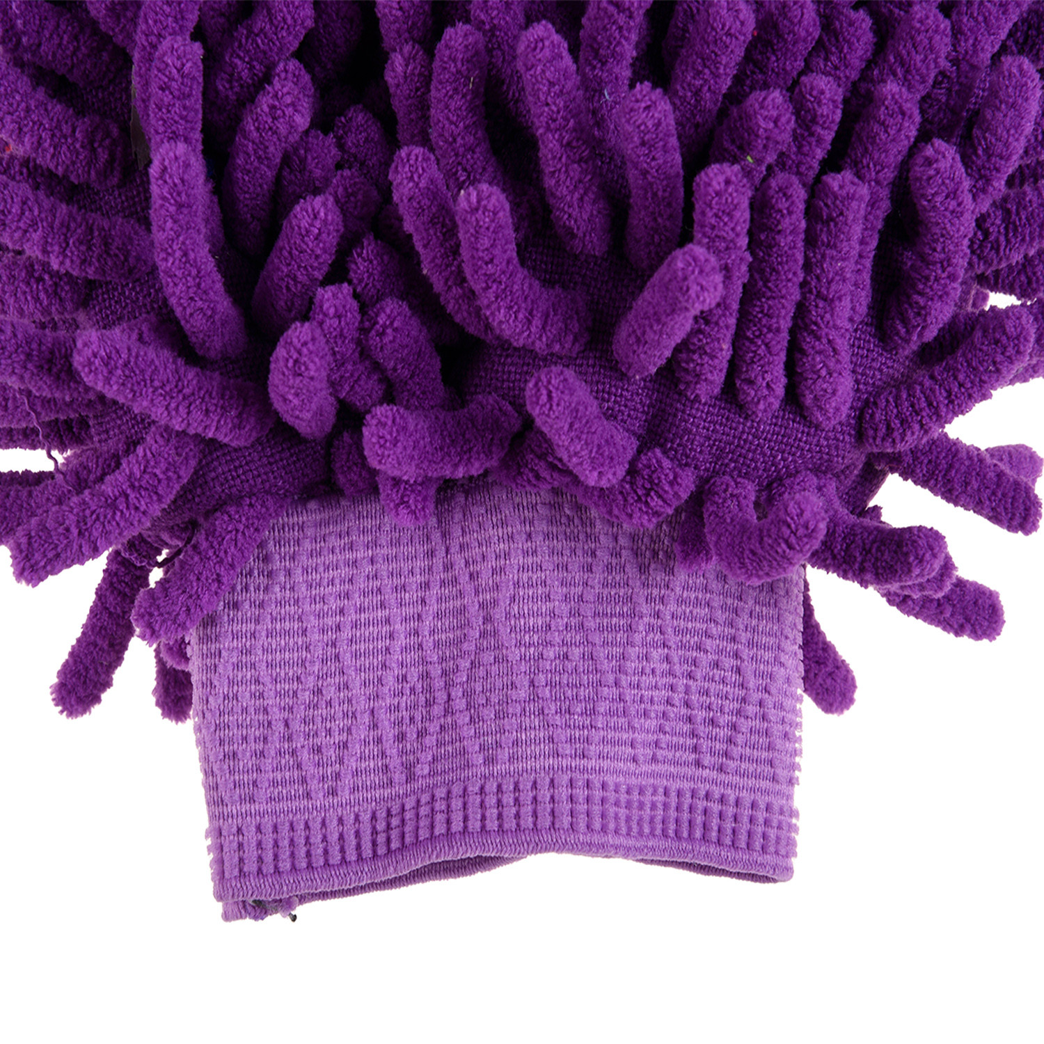 Kuber Industries Chenille Mitts|Microfiber Cleaning Gloves|Inside Waterproof Cloth Gloves|100 Gram Weighted Hand Duster|Chenille Gloves For Car|Glass|Pack of 2 (Purple & Green)
