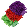Kuber Industries Chenille Mitts|Microfiber Cleaning Gloves|Inside Waterproof Cloth Gloves|100 Gram Weighted Hand Duster|Chenille Gloves For Car|Glass|Pack of 3 (Multicolor)
