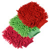 Kuber Industries Chenille Mitts|Microfiber Cleaning Gloves|Inside Waterproof Cloth Gloves|100 Gram Weighted Hand Duster|Chenille Gloves For Car|Glass|Pack of 3 (Multicolor)