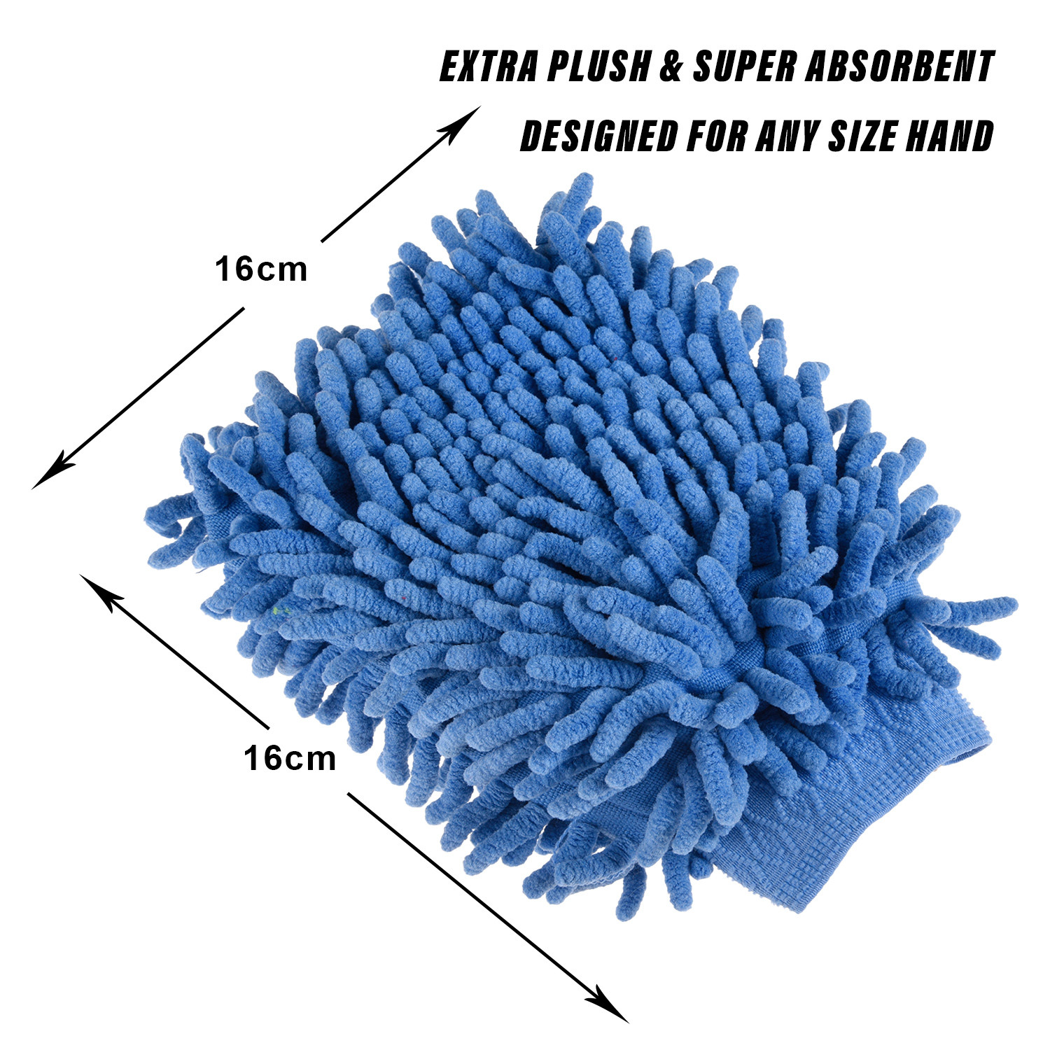 Kuber Industries Chenille Mitts|Microfiber Cleaning Gloves|Inside Waterproof Cloth Gloves|100 Gram Weighted Hand Duster|Chenille Gloves For Car|Glass|Pack of 3 (Multicolor)