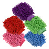 Kuber Industries Chenille Mitts|Microfiber Cleaning Gloves|Inside Waterproof Cloth Gloves|100 Gram Weighted Hand Duster|Chenille Gloves For Car|Glass|Pack of 5 (Multicolor)