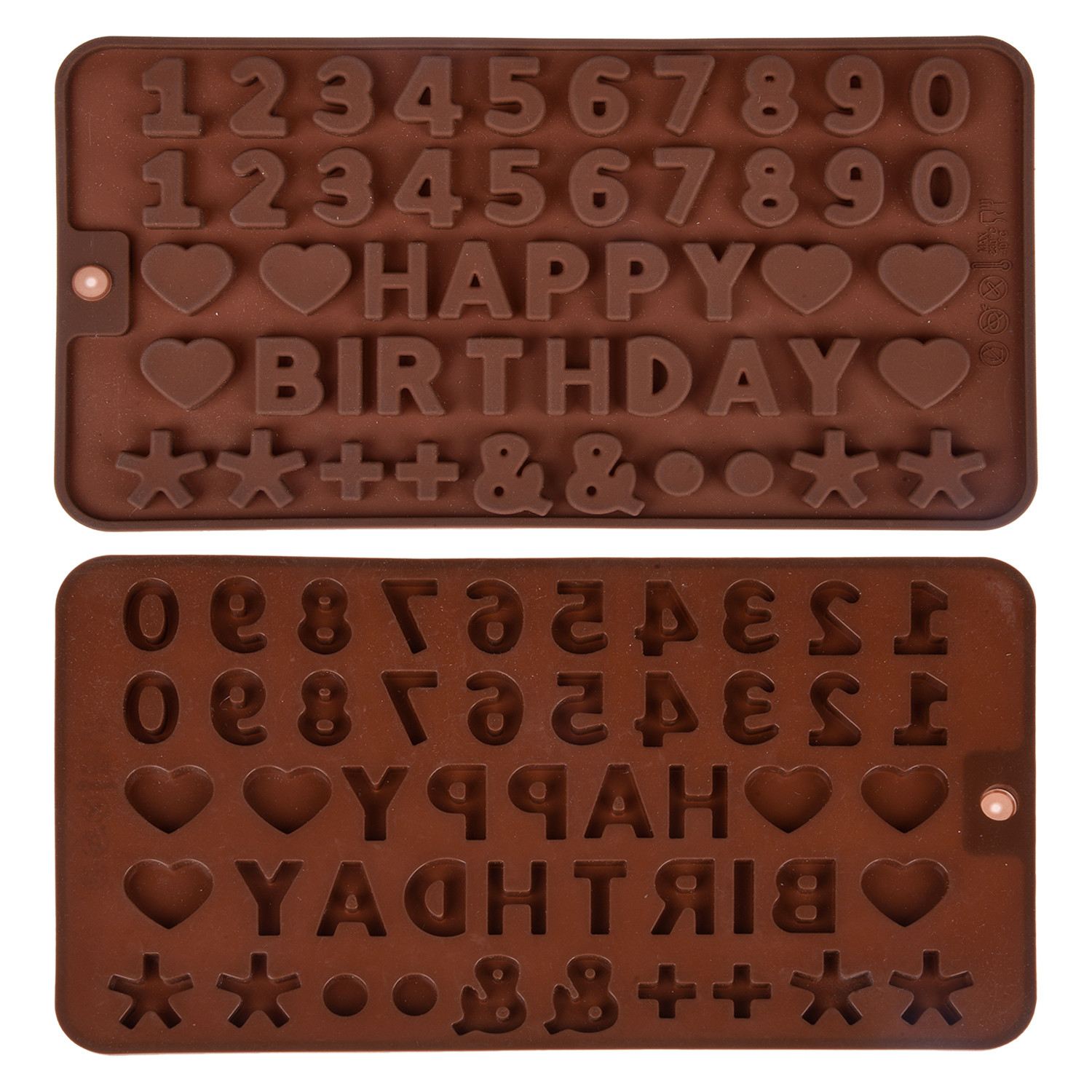 Kuber Industries Chocolate Mould | Silicone Cookies Mould Cake | Chocolate Cookies Tray | Numerical Chocolate Mould Tray | Non-Stick Cookies Moulds | Candy Mold |Brown
