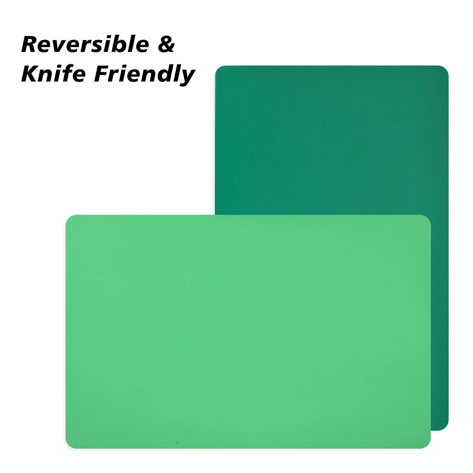 Kuber Industries Chopping Mat | Flexible Plastic Cutting Mat | Back Textured Chopping Mat | Kitchen Cutting Mat | Vegetables Cutting Mat | Chopping Mat for Cooking |Green