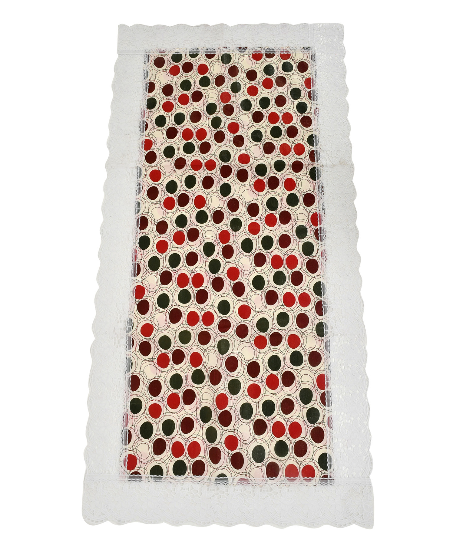 Kuber Industries Circle Design PVC Table Runner For Farmhouse Dinner, Holiday Parties, Wedding, Events, Décor, 18