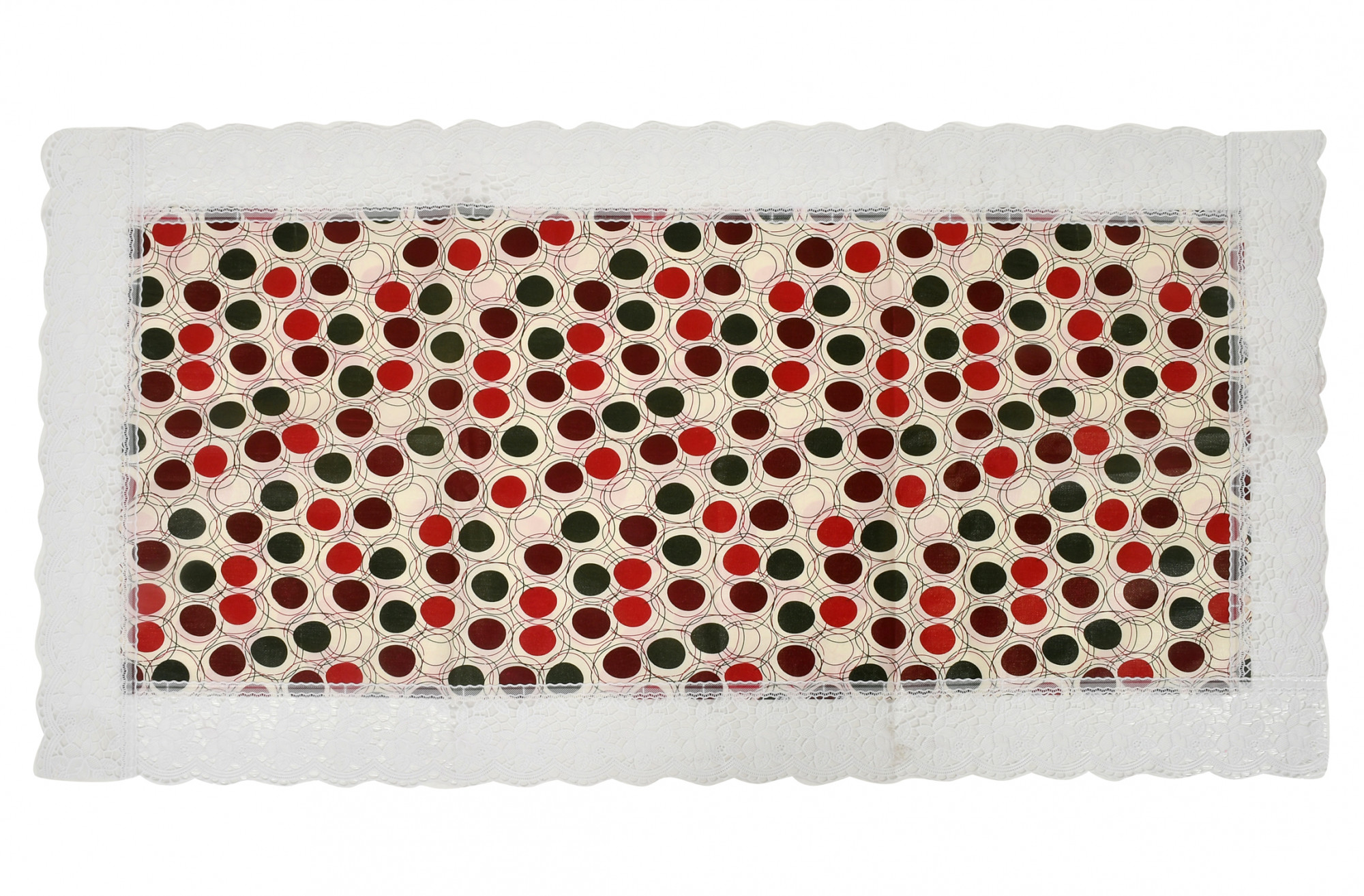 Kuber Industries Circle Design PVC Table Runner For Farmhouse Dinner, Holiday Parties, Wedding, Events, Décor, 18