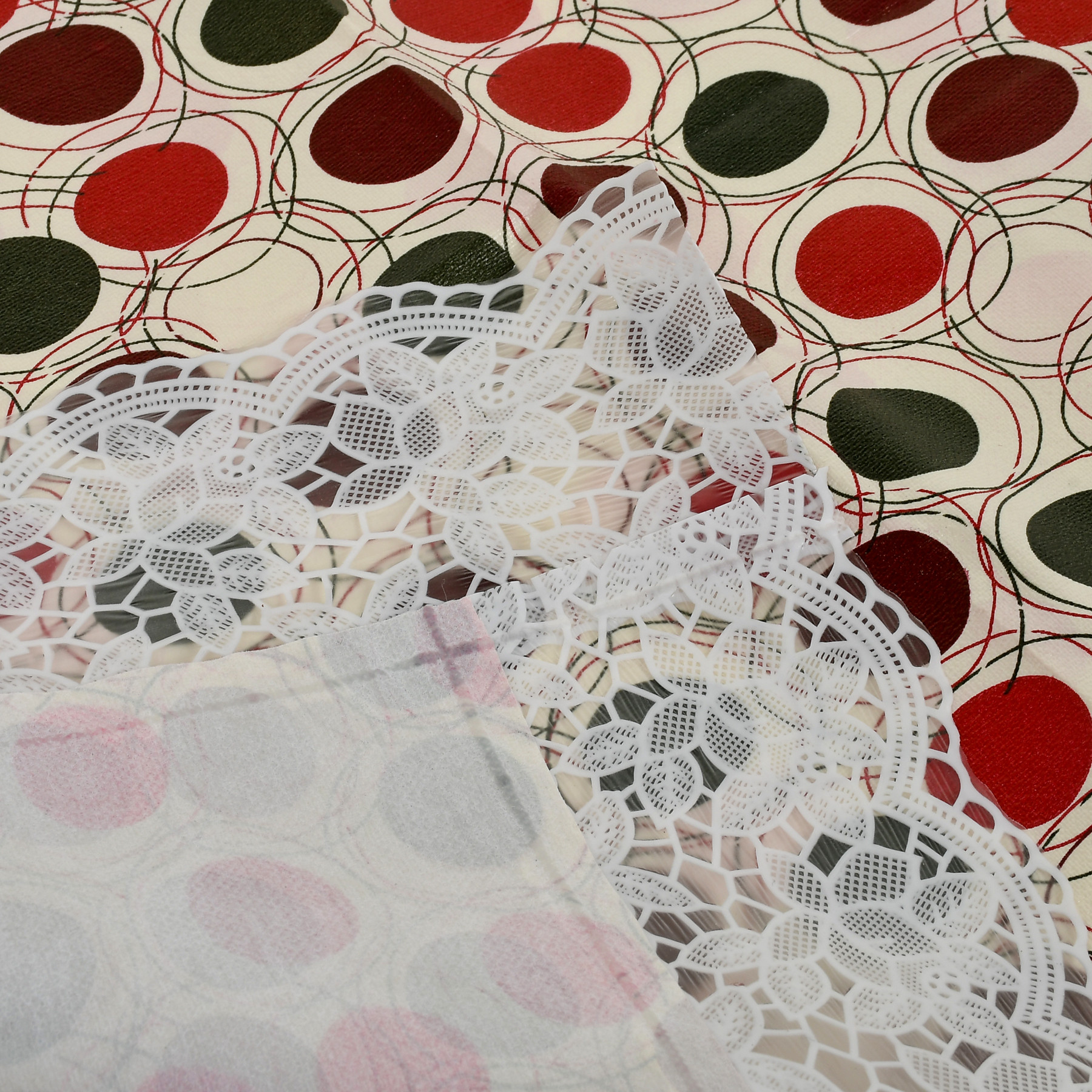 Kuber Industries Circle Design PVC Table Runner For Farmhouse Dinner, Holiday Parties, Wedding, Events, Décor, 18