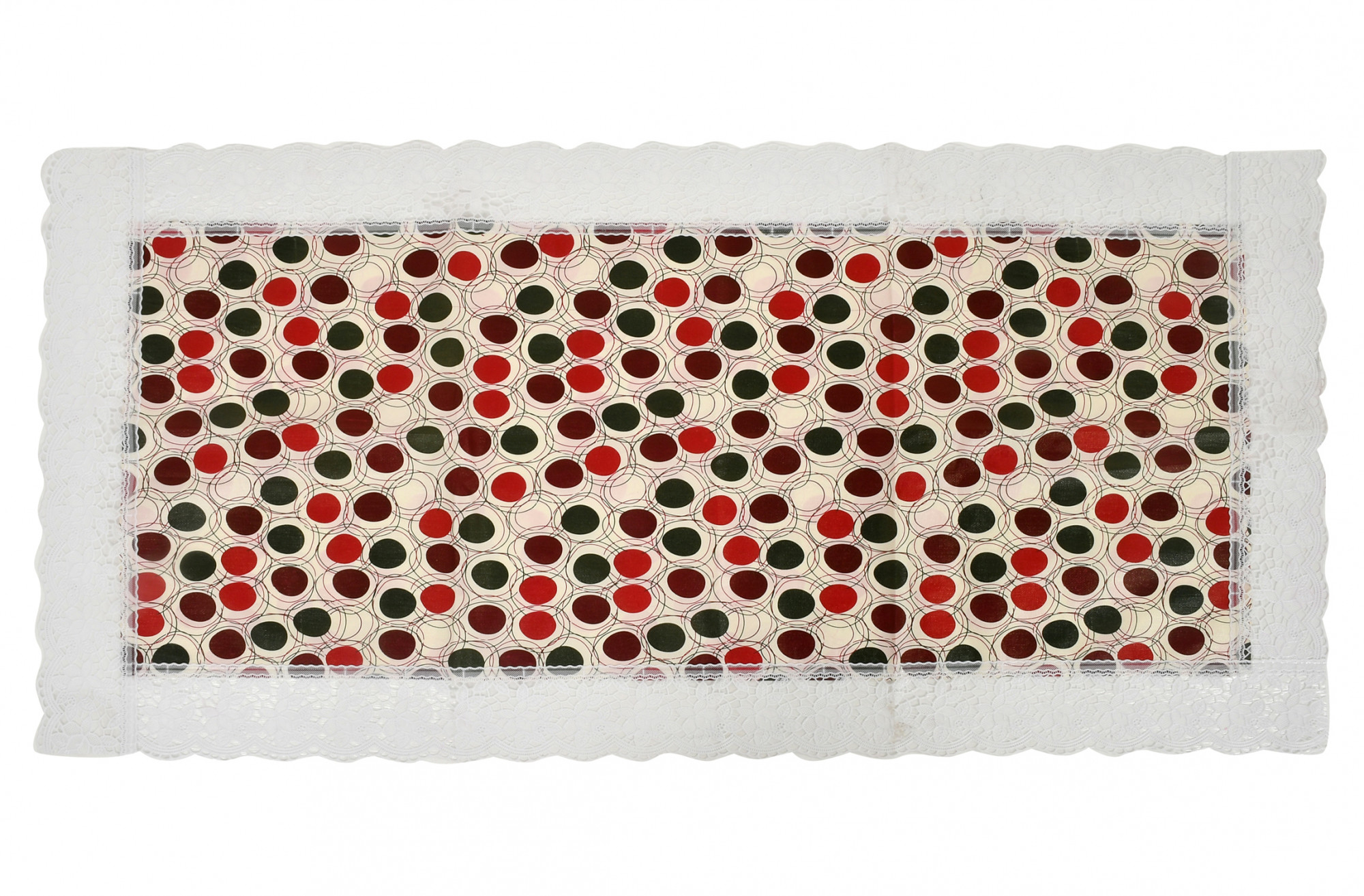 Kuber Industries Circle Design PVC Table Runner For Farmhouse Dinner, Holiday Parties, Wedding, Events, Décor, 18