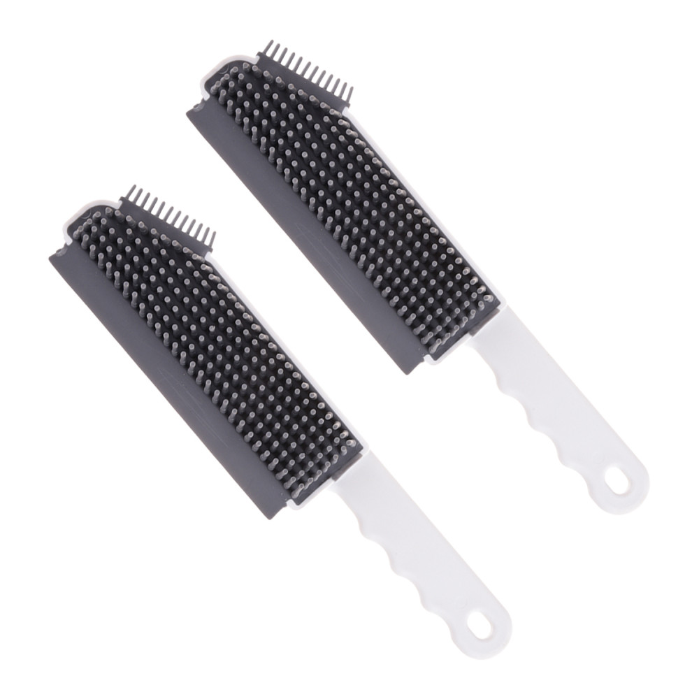 Kuber Industries Cleaning Brush | Plastic 3 In 1 Mesh Cleaning Brush | Scraper Brush | Washbasin Cleaning Brush | Knife Shape Wiper For Glass Cleaning White